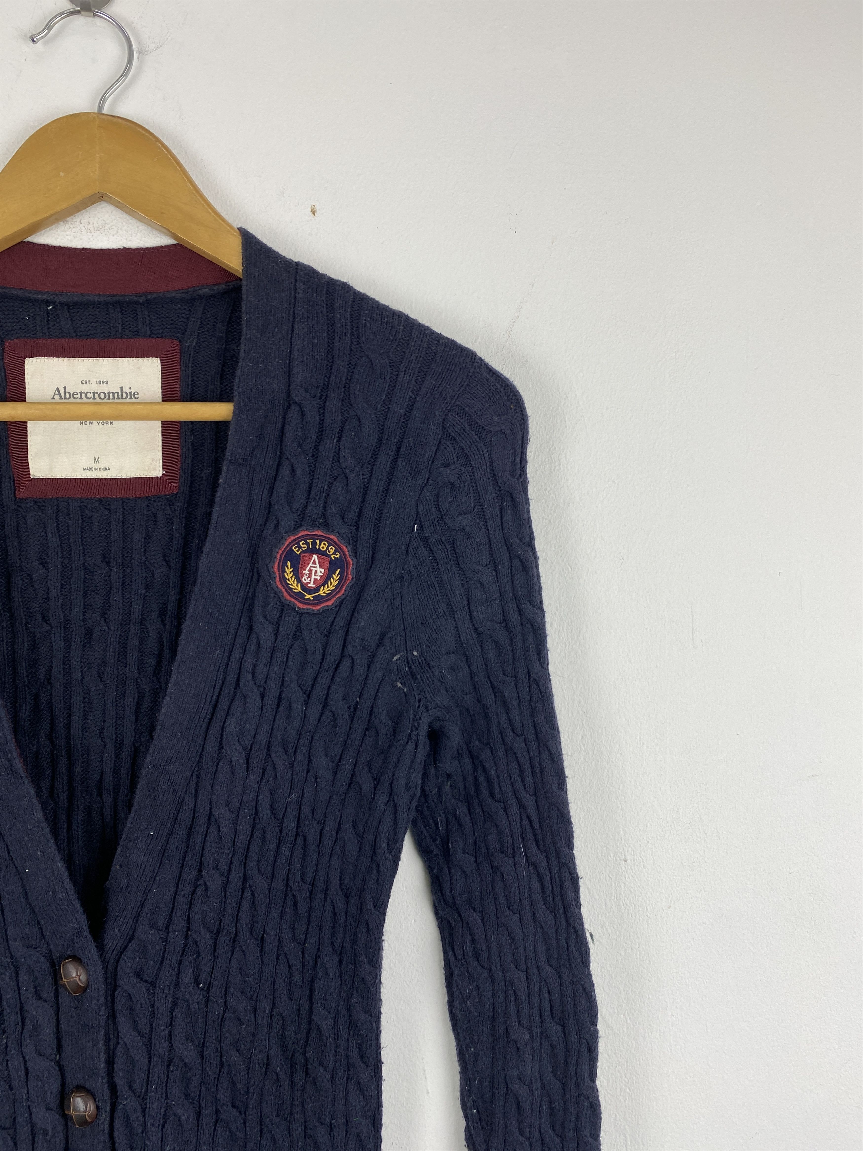 Abercrombie & Fitch × Vintage Vintage 90s Abercrombie and Fitch Knitwear Cardigan Button Size US M / EU 48-50 / 2 - 9 Thumbnail
