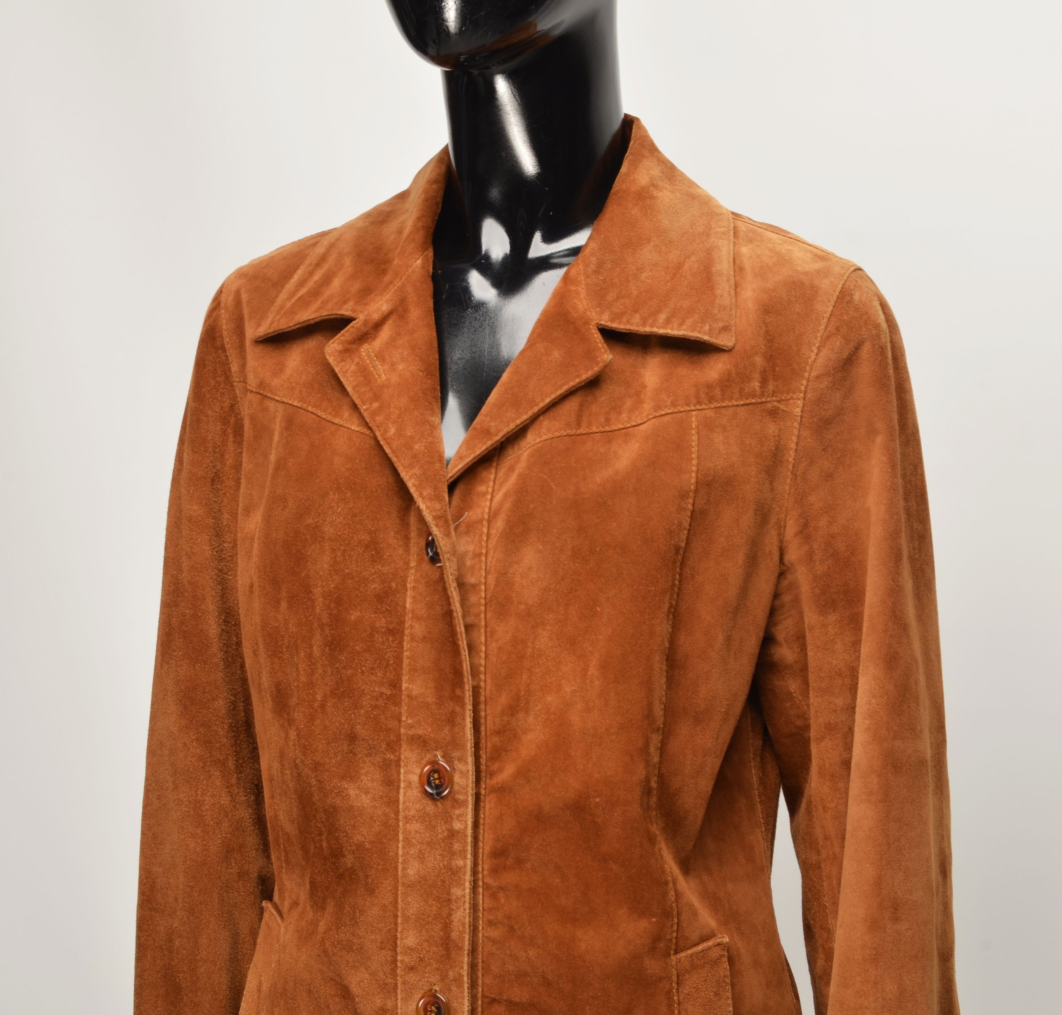Vintage Vintage 1970's Italian Retro Suede Leather Jacket Size S / US 4 / IT 40 - 9 Thumbnail