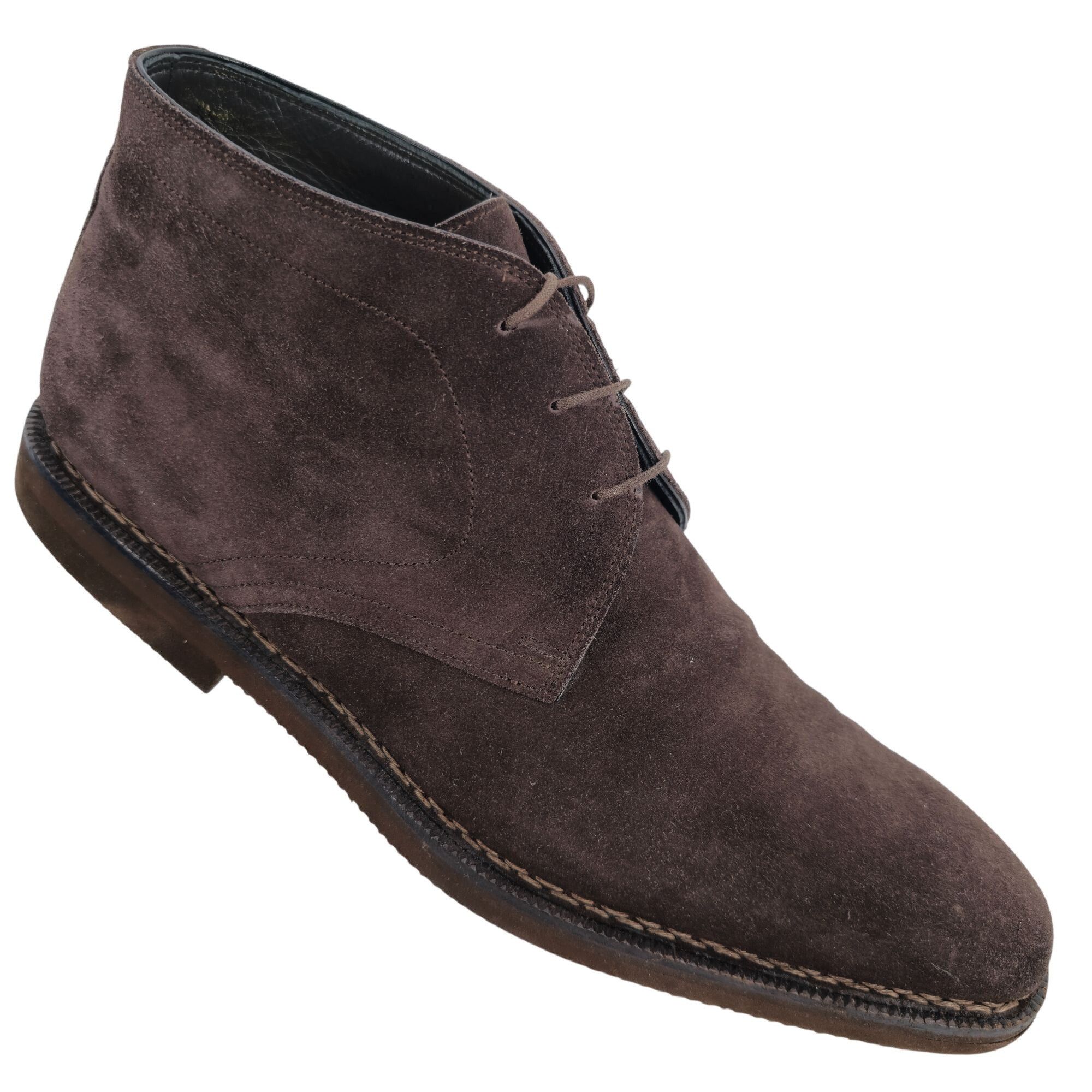 Sutor Mantellassi $500 Sutor Mantellassi Italian Mens 11 Brown Suede Leather Size US 11 / EU 44 - 2 Thumbnail