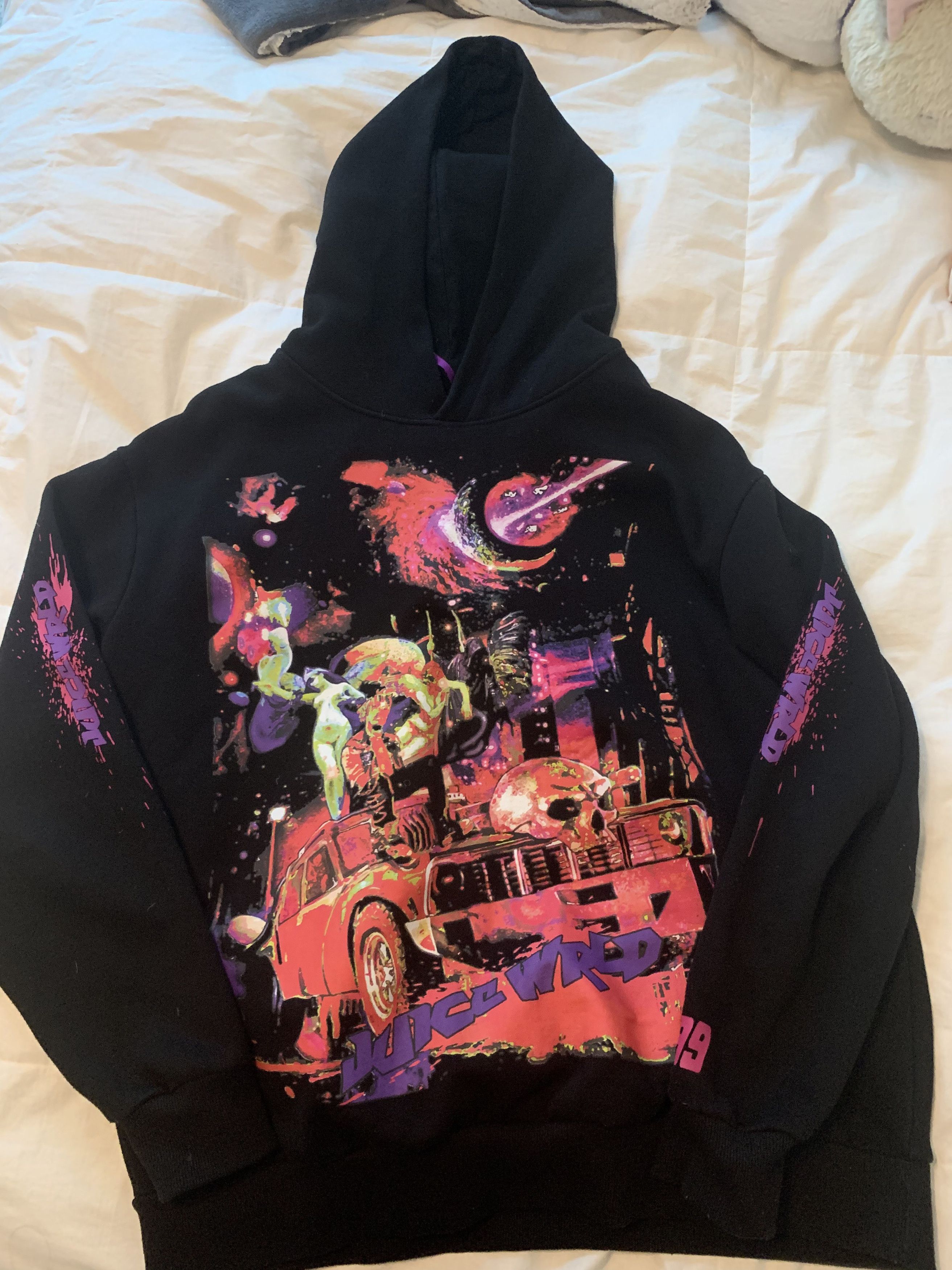 Vlone BLACK VLONE X JUICE WRLD COLLAB GALAXY HOODIE Grailed