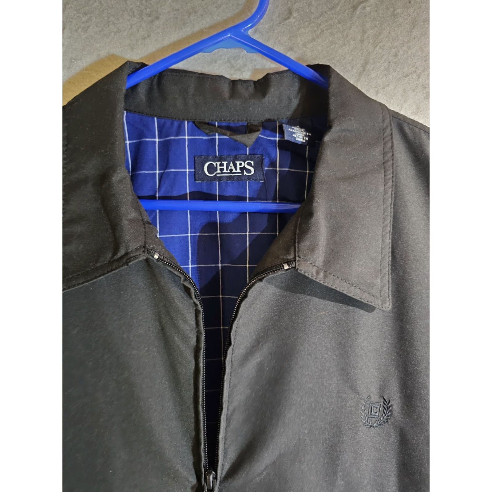 Chaps VINTAGE Chaps Ralph Lauren Cotton Jacket Black Mens Size Lg Full Zip Crest Logo Size US L / EU 52-54 / 3 - 4 Thumbnail