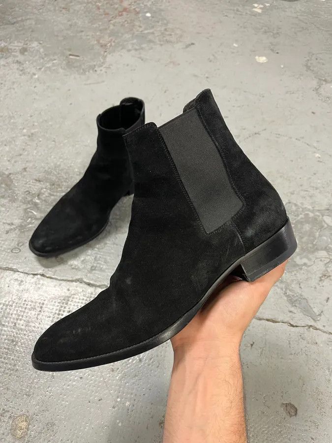 Saint Laurent Paris Saint Laurent Black Suede Leather Boots Size US 8 / EU 41 - 1 Thumbnail