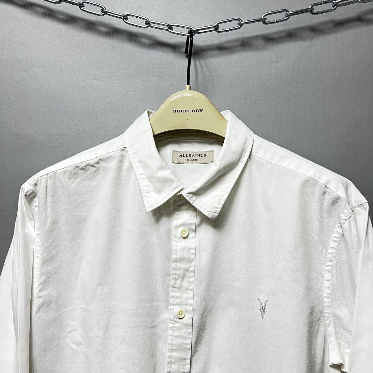 Allsaints Allsaints Shirt White Long Sleeve size XL Size US XL / EU 56 / 4 - 2 Thumbnail