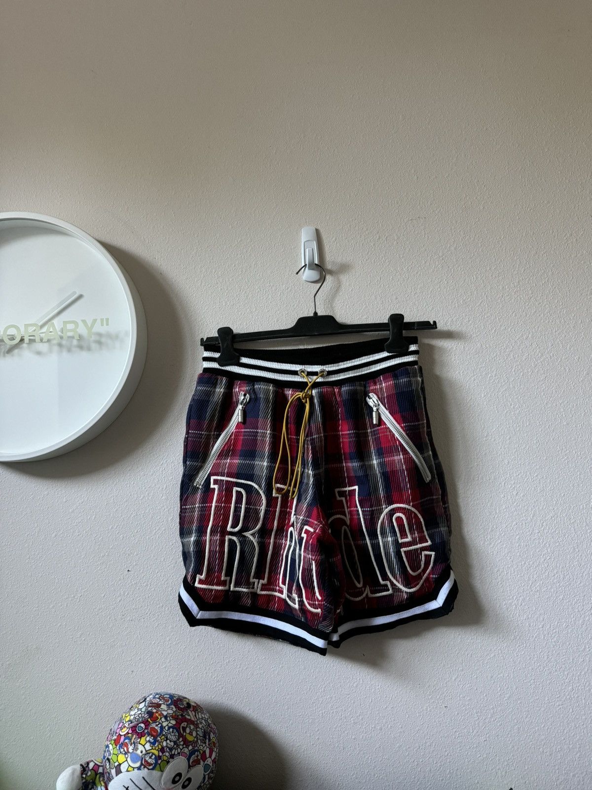 Rhude Rhude Plaid Embroidered Logo Shorts Size US 30 / EU 46 - 1 Thumbnail