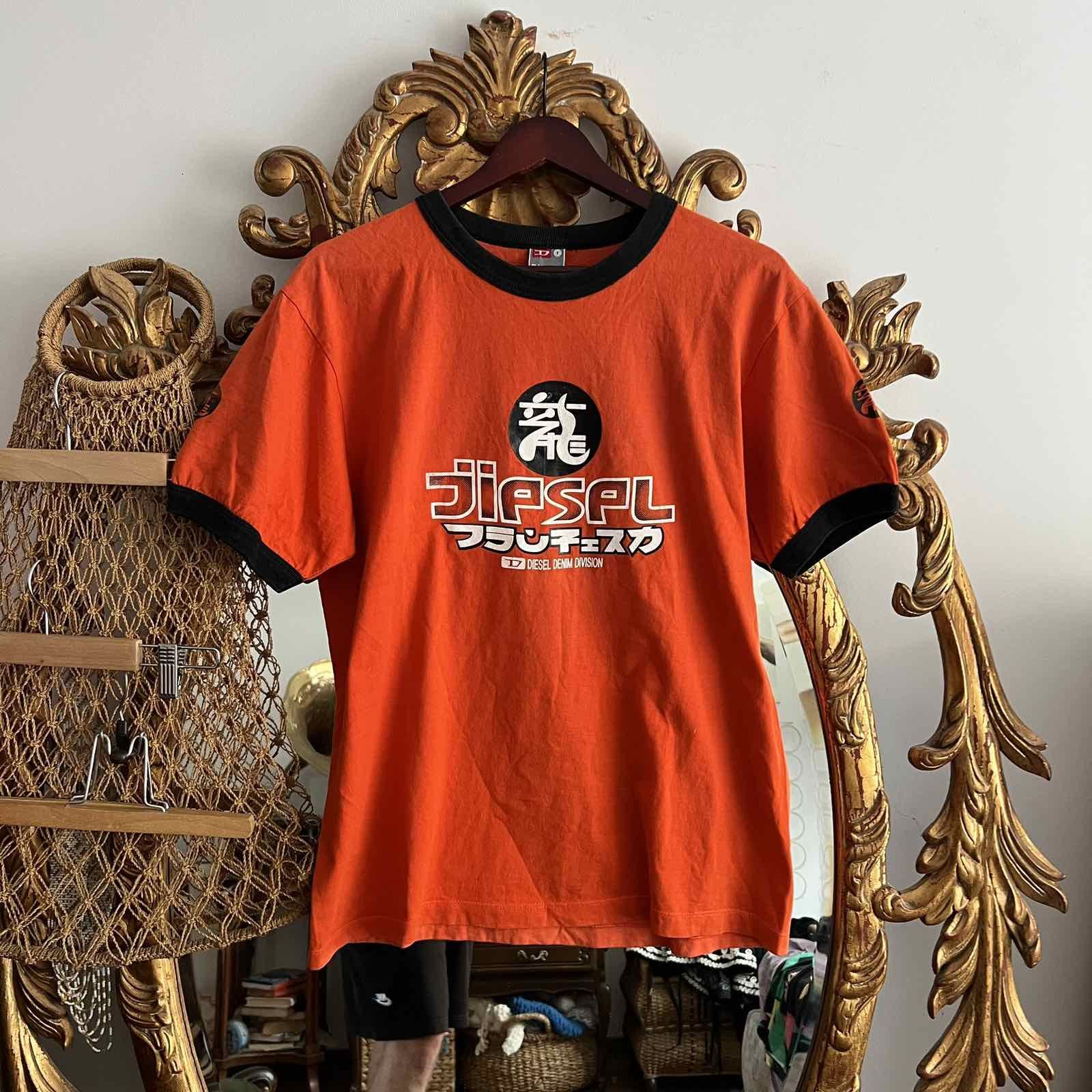 Diesel Vintage Diesel Japan Orange t-shirt Sz XL Size US XL / EU 56 / 4 - 1 Thumbnail