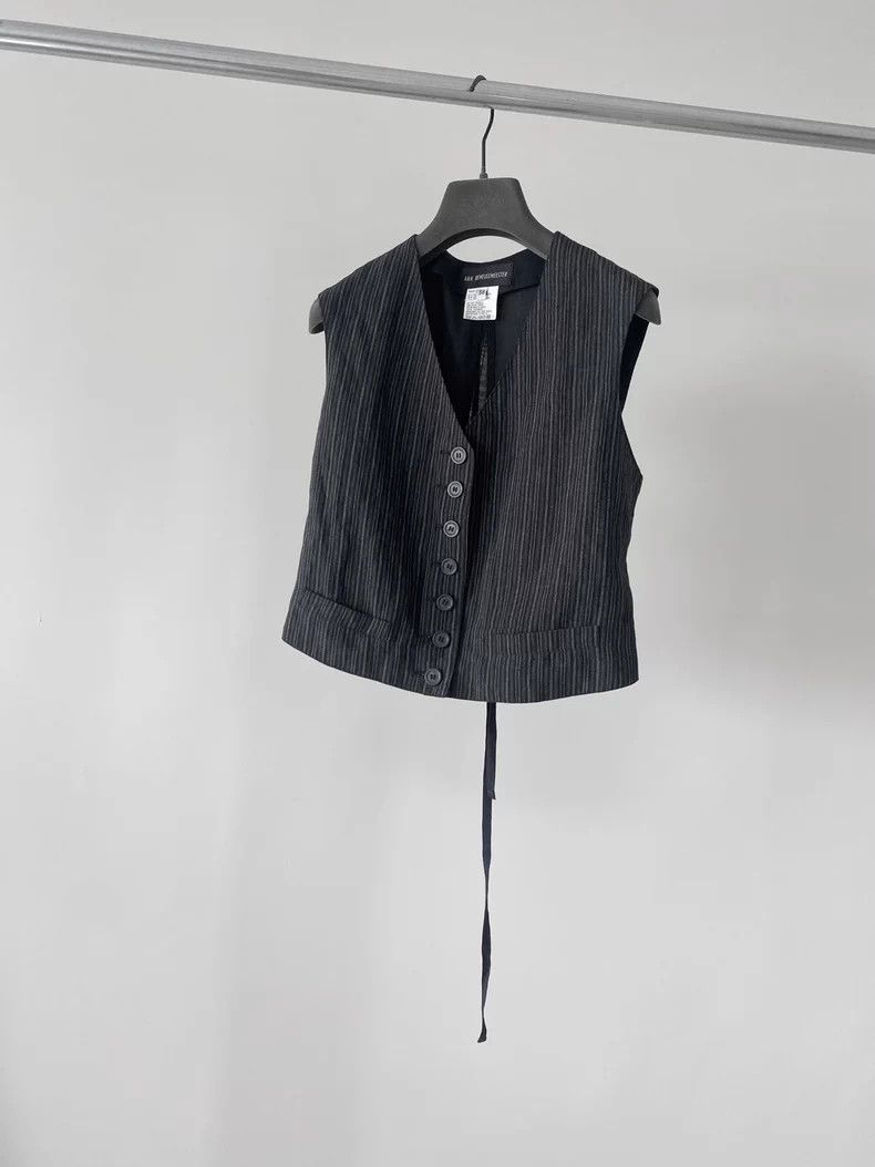 Ann Demeulemeester Ann Demeulemeester Striped Tie Vest Size US M / EU 48-50 / 2 - 1 Thumbnail