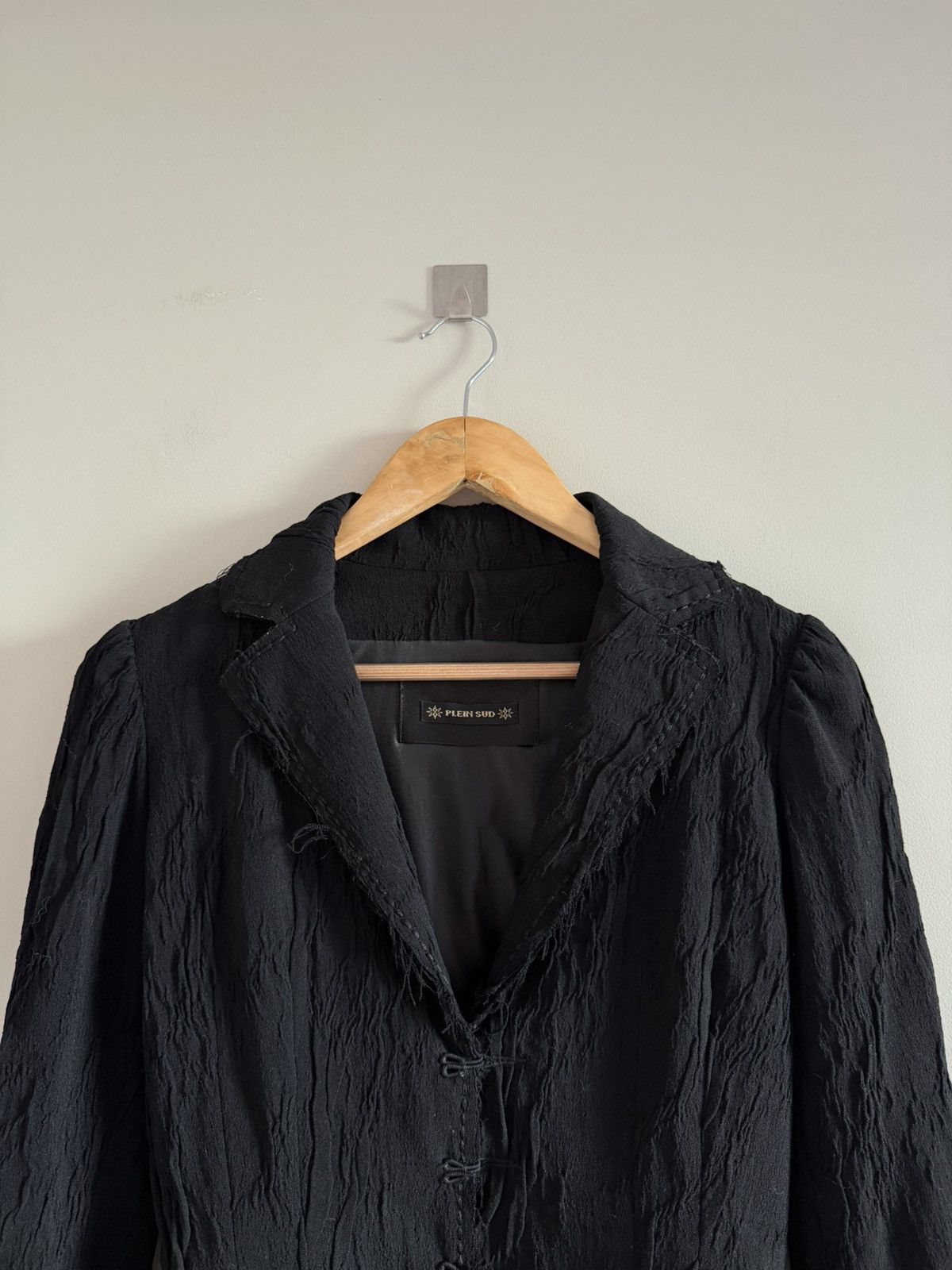 plein sud Vintage Plein Sud Textured Wool Blazer Size S / US 4 / IT 40 - 3 Thumbnail