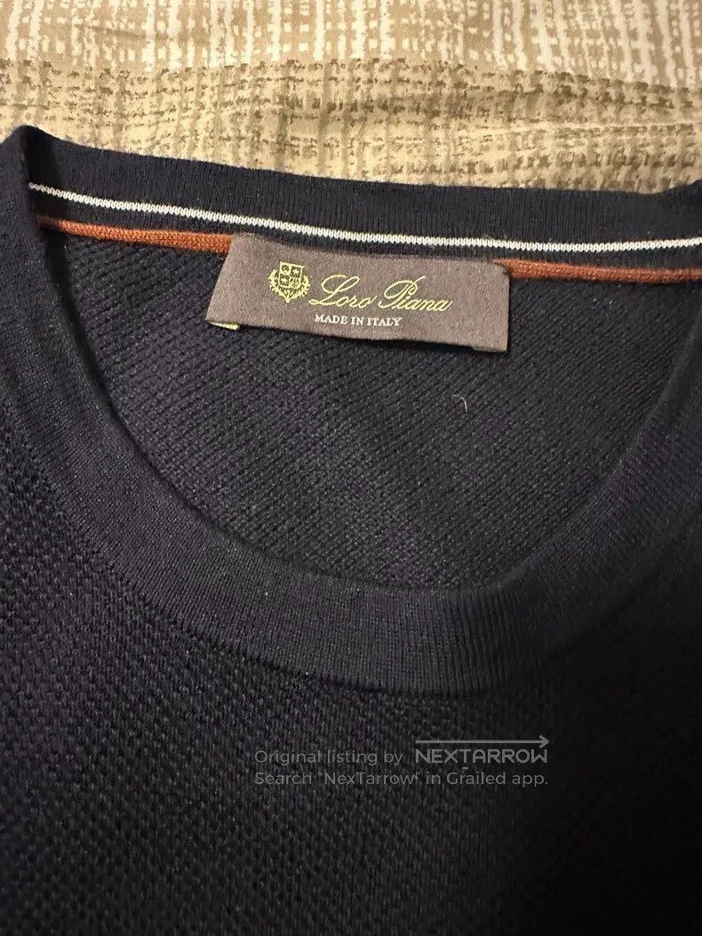 Loro Piana Loro Piana Deep navy blue cashmere and silk blend sweater Size US M / EU 48-50 / 2 - 3 Thumbnail