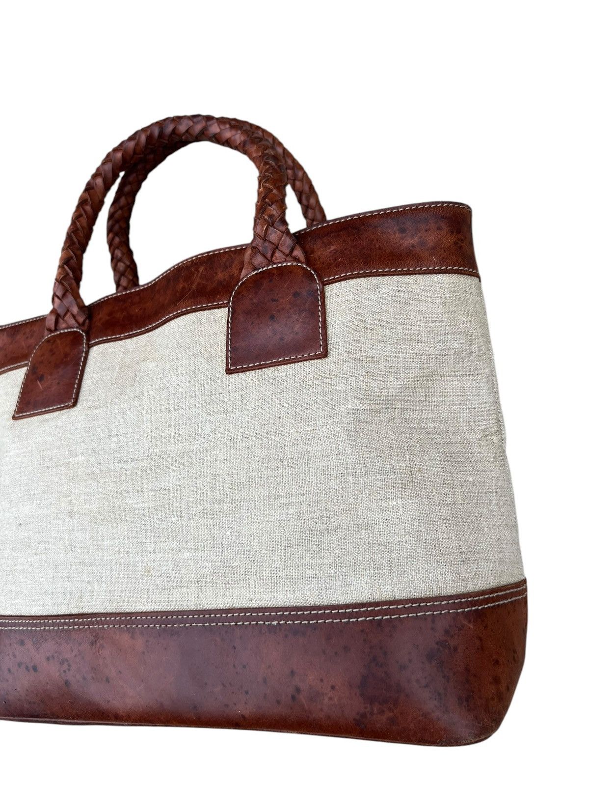 Ralph Lauren Vintage Ralph Lauren Patina Leather Hybrid Tote Bag Size ONE SIZE - 10 Thumbnail