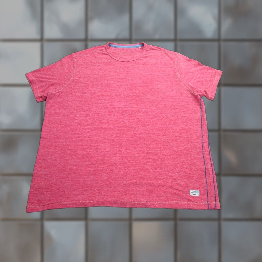 Tommy Bahama VINTAGE Tommy Bahama Shirt Men Raglan Short Sleeve Crew Neck 3XL Pink Heather Relax Tee Size US XXL / EU 58 / 5 - 1 Thumbnail