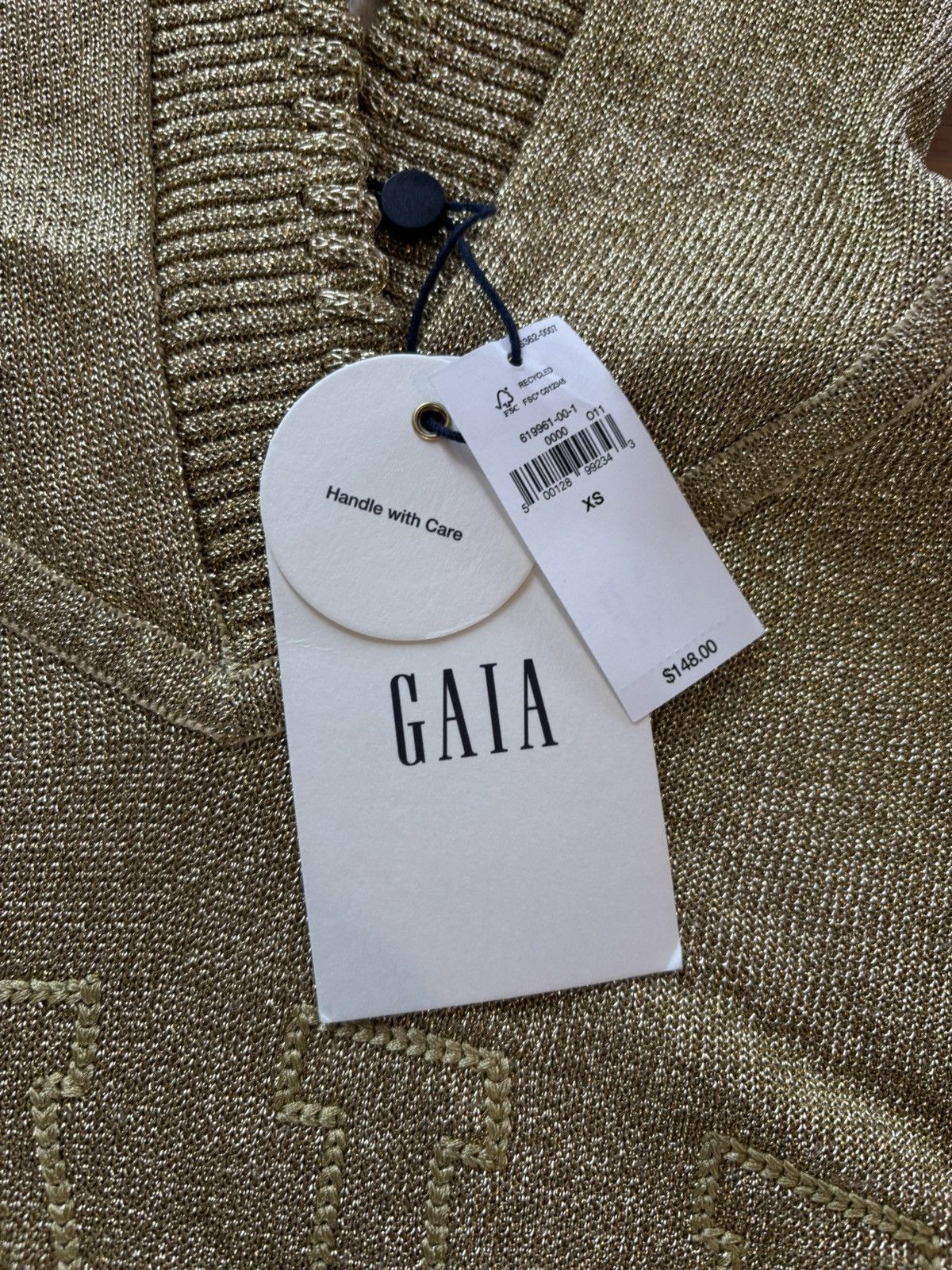 Cult Gaia Gap x Cult Gaia Metallic Gold Logo Hoodie Size XS / US 0-2 / IT 36-38 - 7 Thumbnail