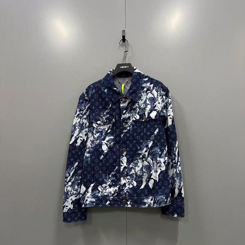 Louis Vuitton louis vuitton denim jacket with tie-dye print-dmc Size US L / EU 52-54 / 3 - 1 Thumbnail