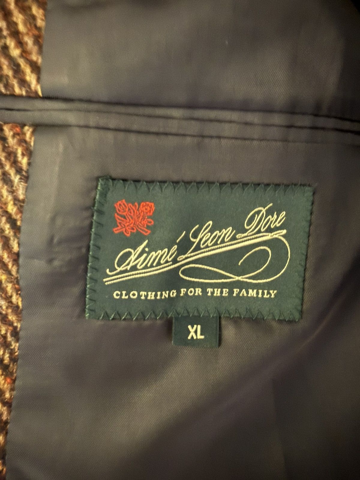 Aime Leon Dore Herringbone wool topcoat brown Size US XL / EU 56 / 4 - 3 Thumbnail