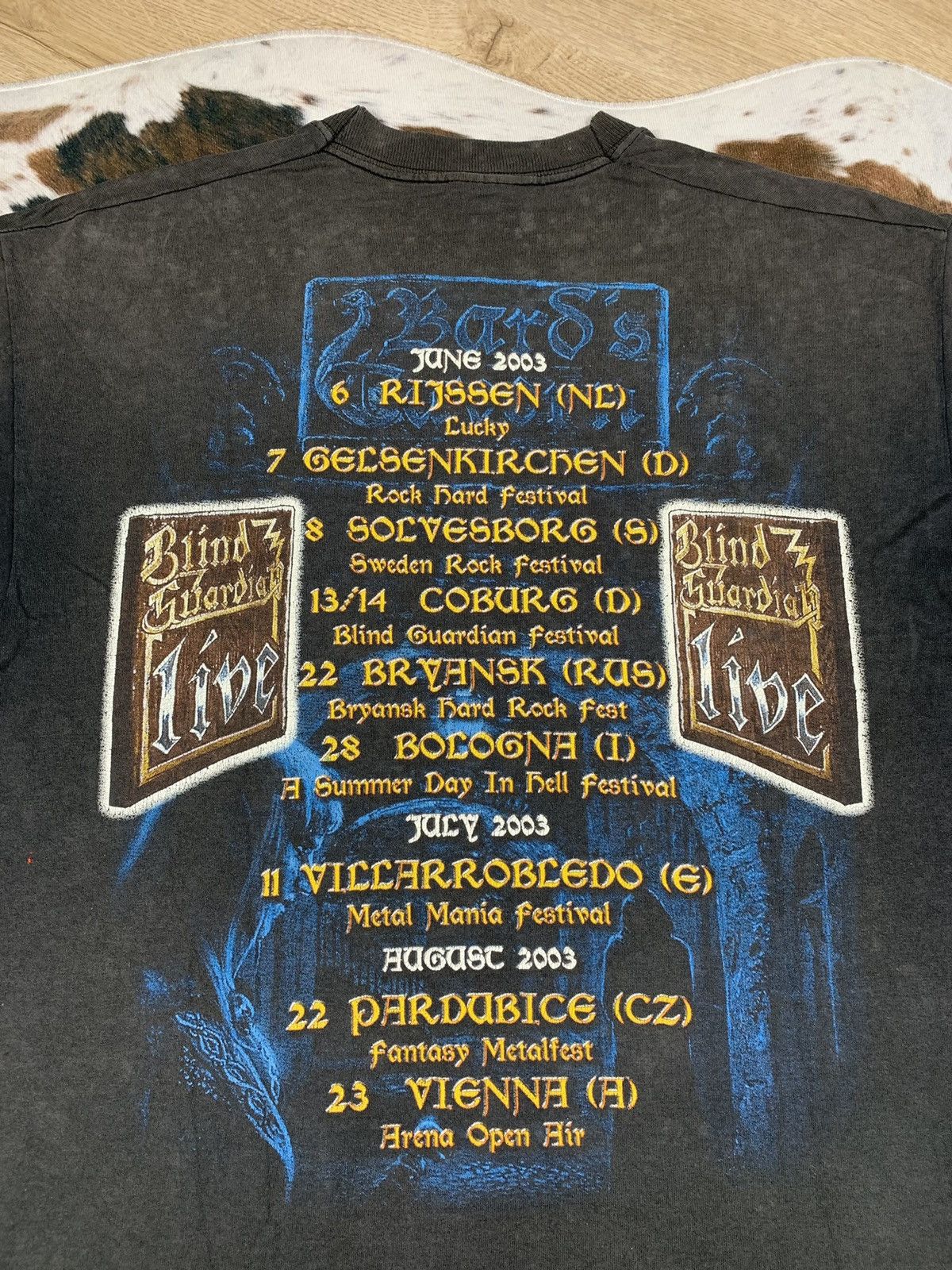 Band Tees × Vintage Vintage 2003 Blind Guardian All Over Print T Shirt Tee 00s Size US L / EU 52-54 / 3 - 4 Thumbnail