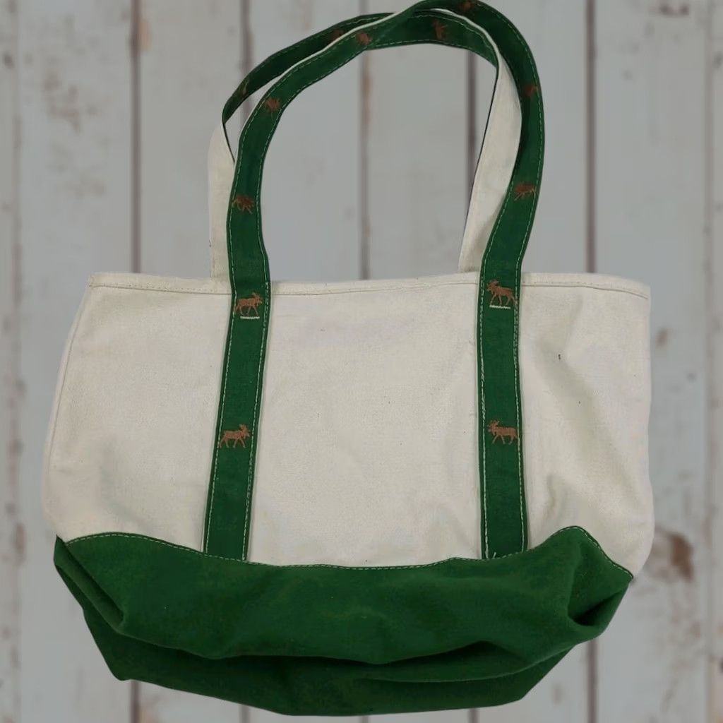 Vintage Vintage Moose Canvas Tote Bag - Nature Travel USA Unisex Adult White Cotton Size ONE SIZE - 1 Thumbnail