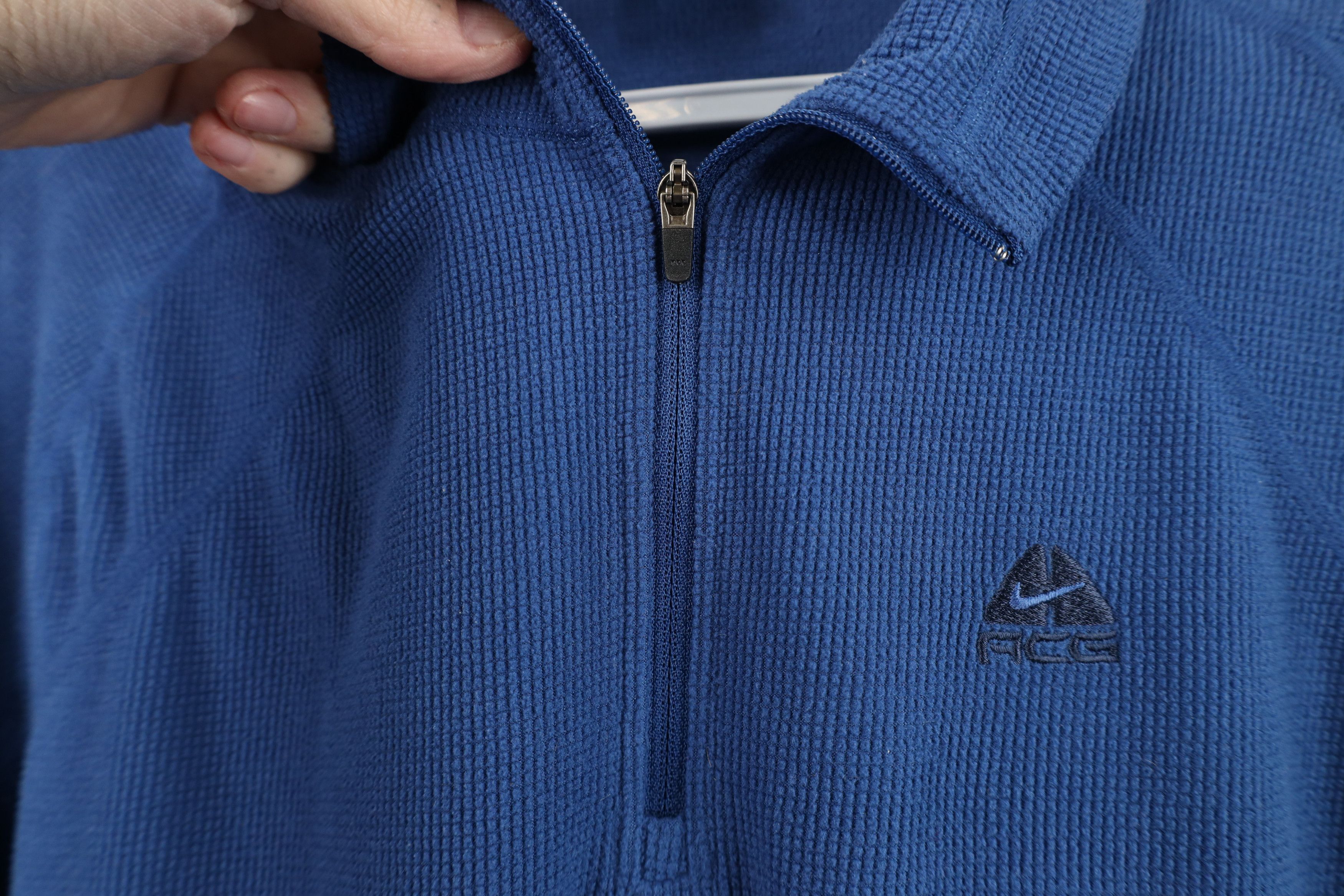 Nike Vintage Nike ACG Mini Swoosh Thermal Fleece Sweater Blue Size US M / EU 48-50 / 2 - 5 Thumbnail