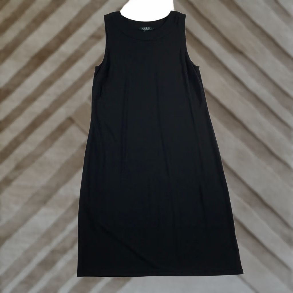 Ralph Lauren Lauren Ralph Lauren Black Sleeveless Shift Dress Crew Neck Size L Viscose Blend Size L / US 10 / IT 46 - 1 Thumbnail