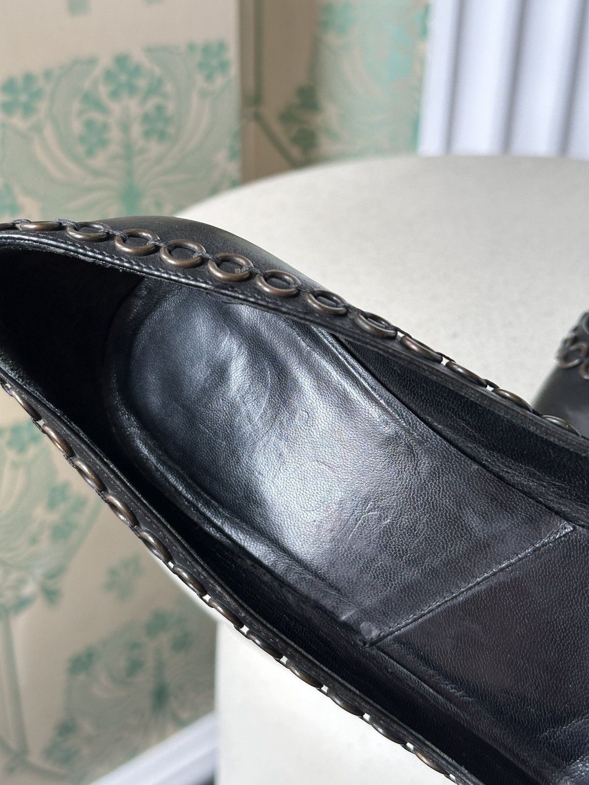 Dior DIOR Black Leather Chain Detail Pumps CD Logo EU 39 / US 9 Size US 9 / IT 39 - 11 Thumbnail
