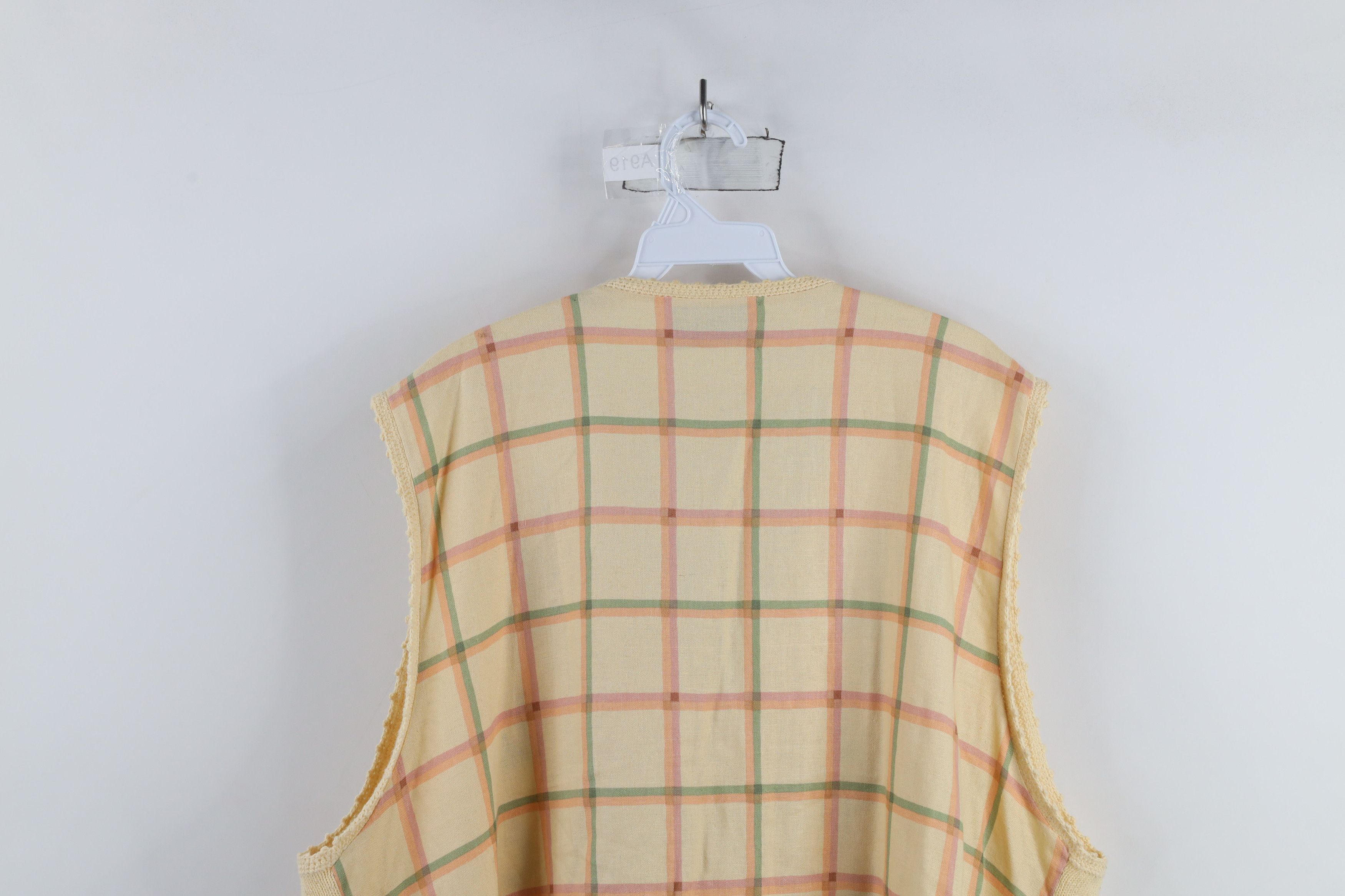 Vintage Vintage 90s Country Primitive Flower Knit Sweater Vest Size XXL / US 16-18 / IT 52-54 - 14 Thumbnail