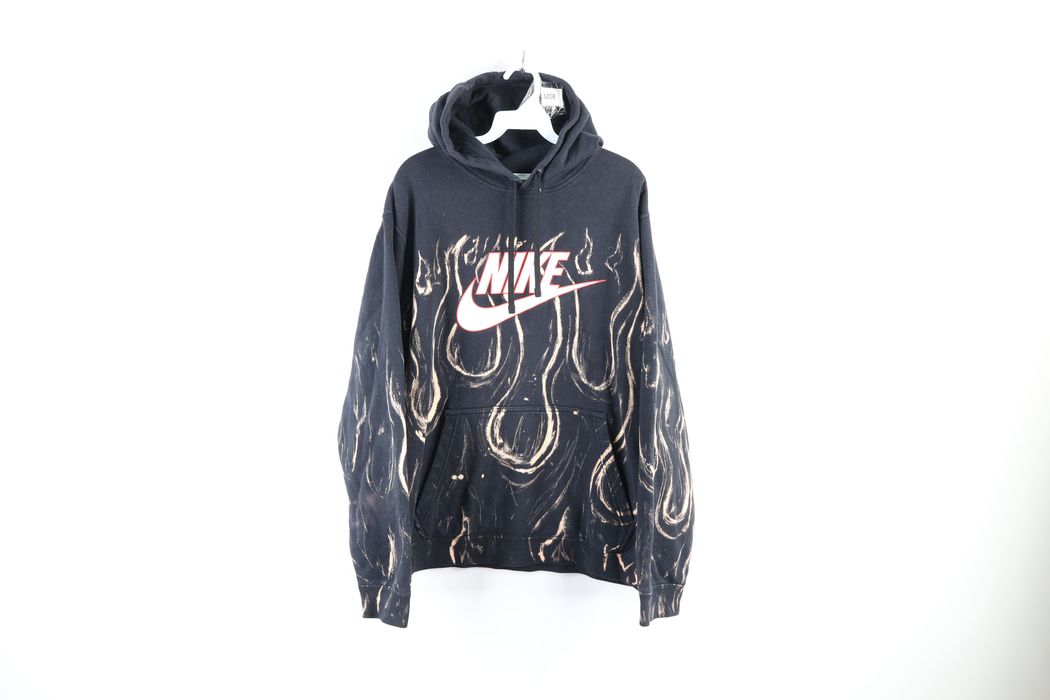 custom vintage nike flame sweatshirt