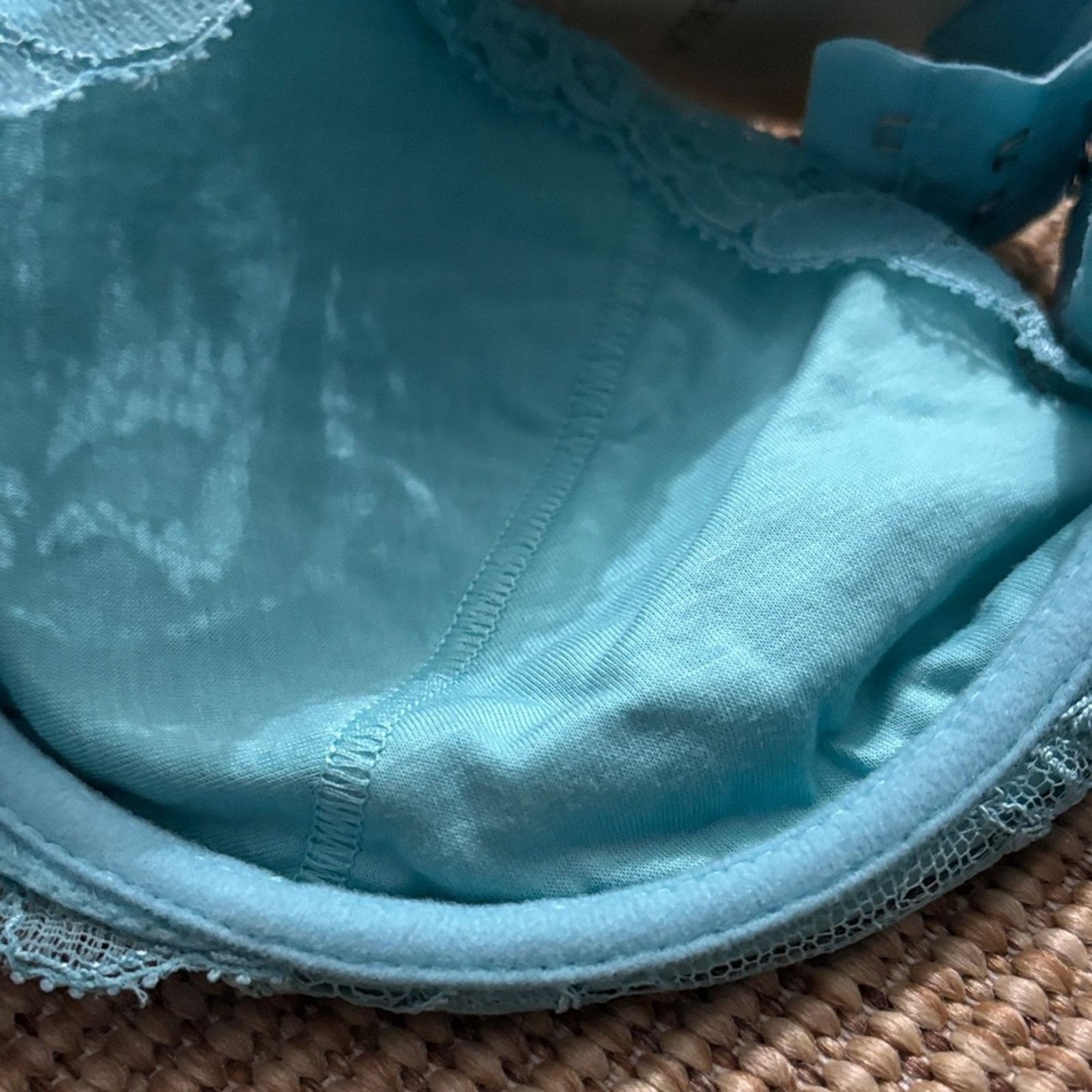 La Perla La Perla Turquoise Lace Bra 38C Size ONE SIZE - 8 Thumbnail