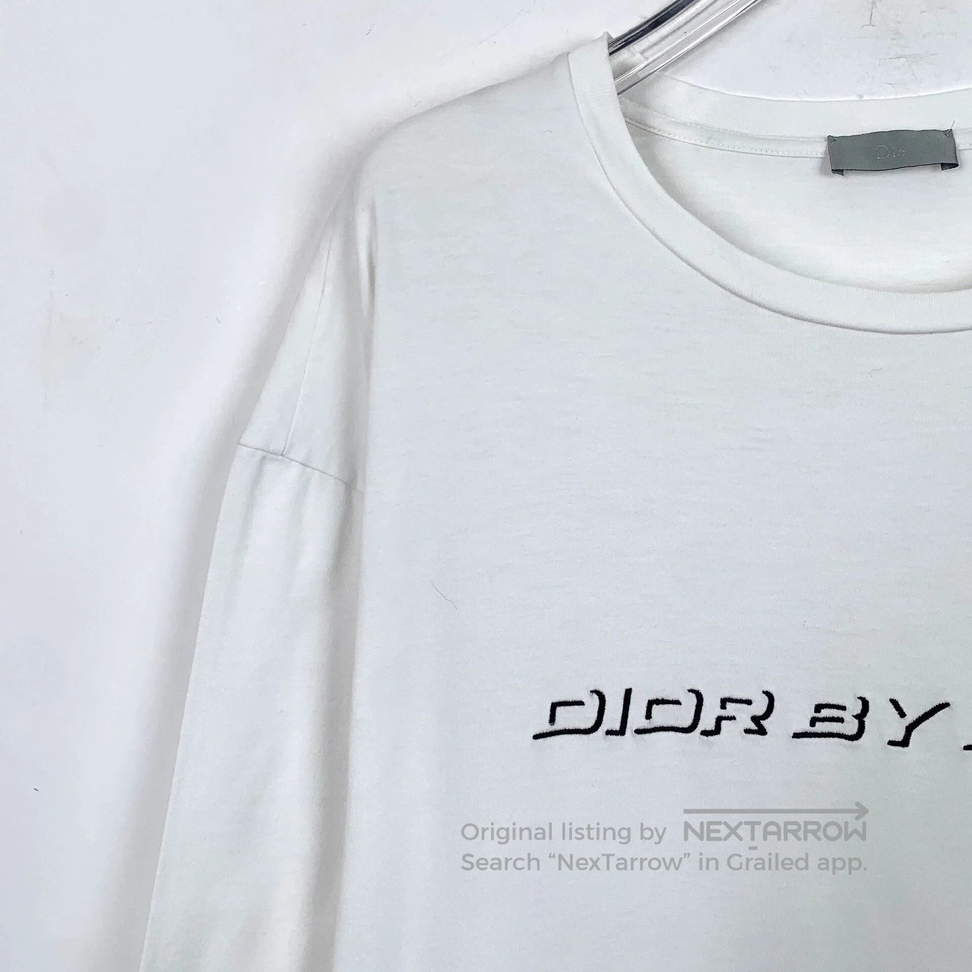 Dior white logo print embroidered t-shirt. Size US XL / EU 56 / 4 - 3 Thumbnail