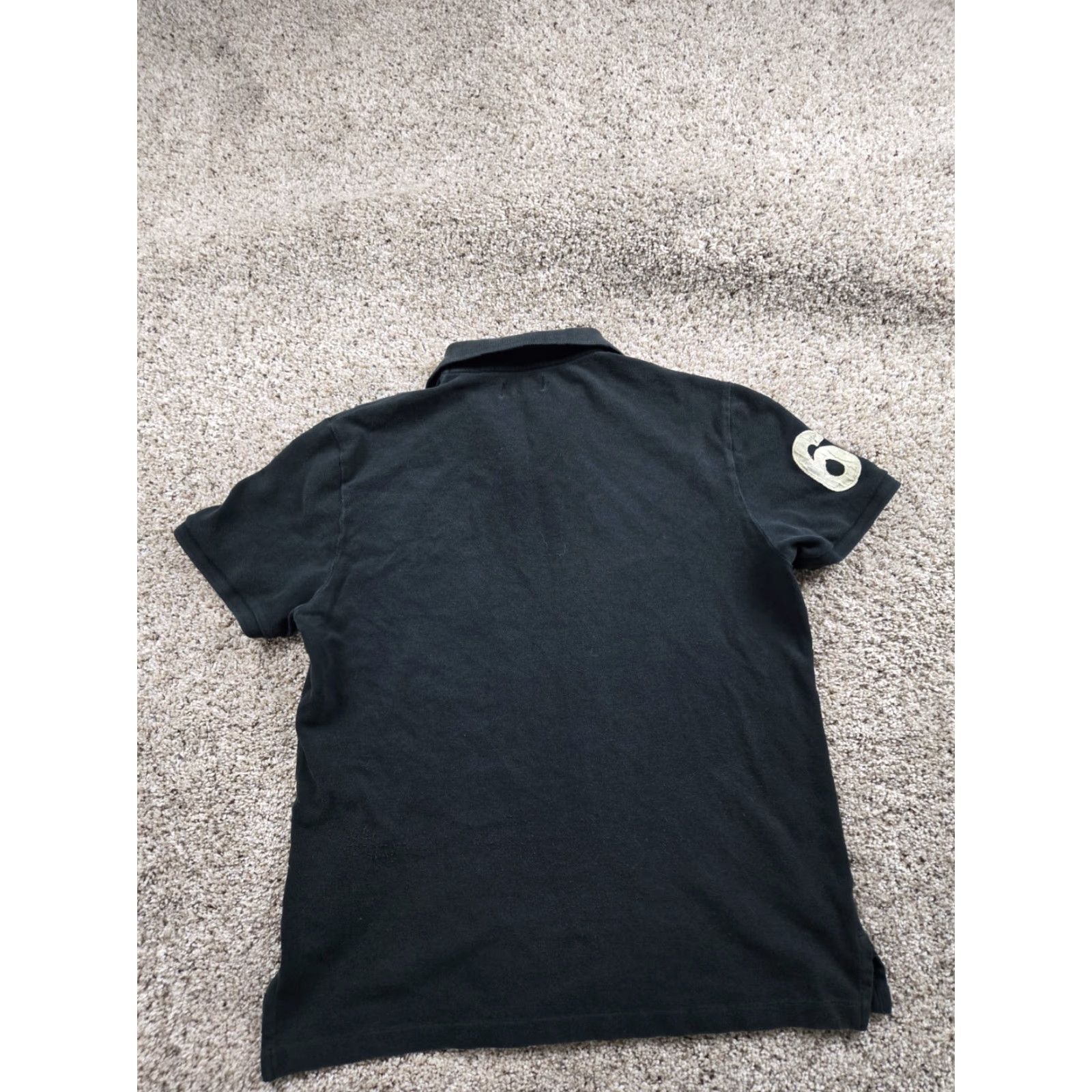 Polo Ralph Lauren VINTAGE Polo Jeans Co Polo Shirt Mens L Black Polo Ralph Lauren 90s Rugby Short Sleeve Shirt Size US L / EU 52-54 / 3 - 7 Thumbnail