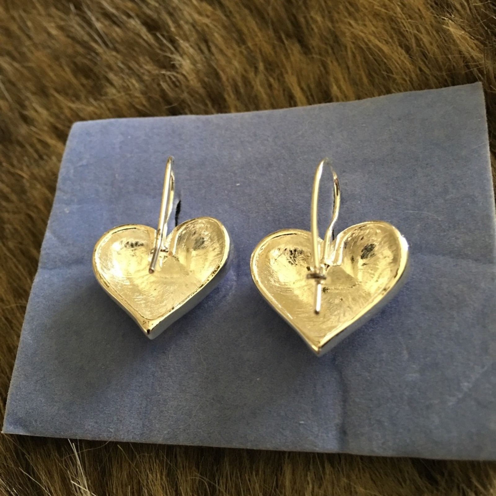 Jewelry Silver tone heart shaped hook earrings Size ONE SIZE - 3 Thumbnail