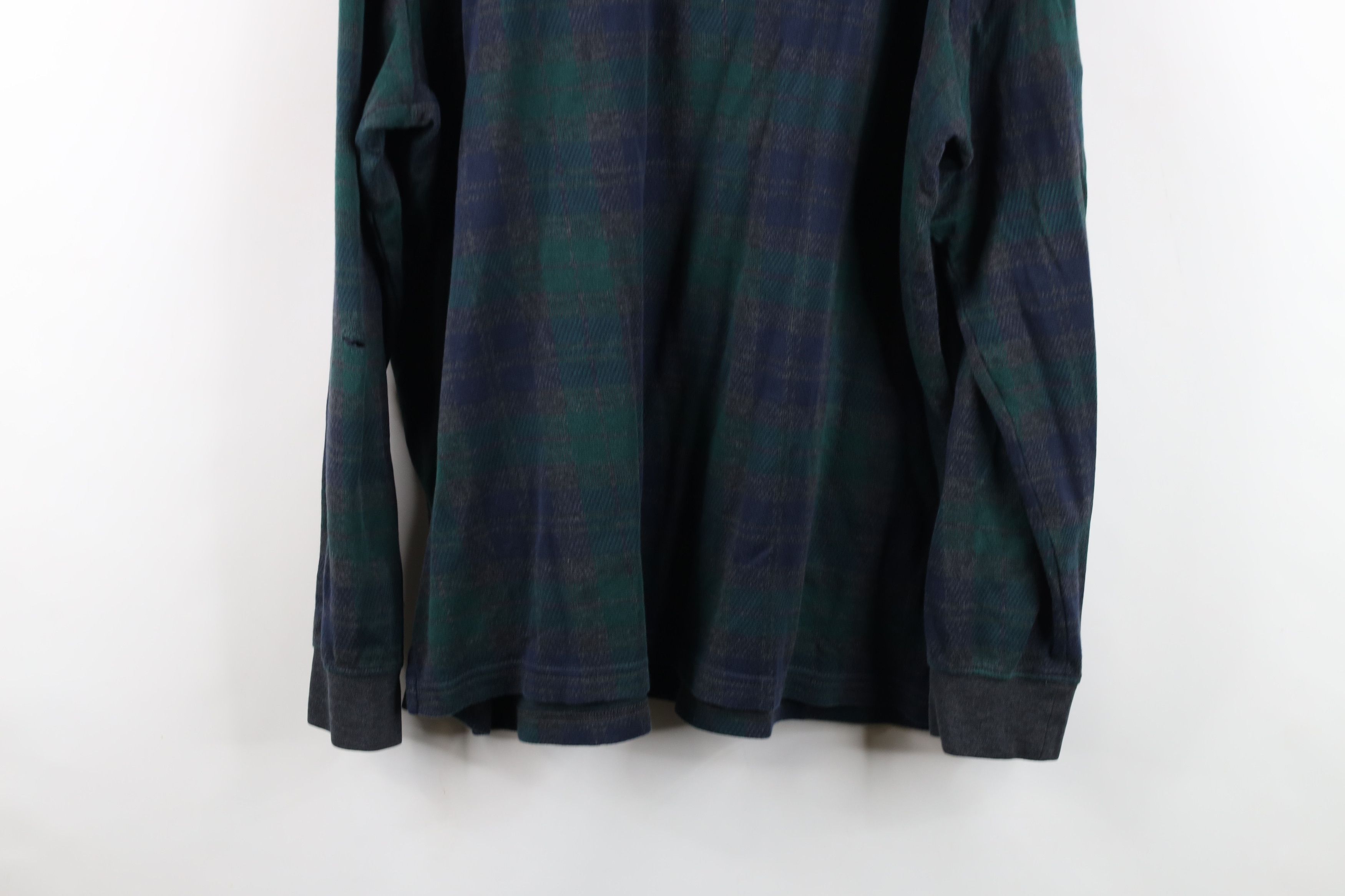 Lands' End Vintage Lands End Long Sleeve Rugby Polo Shirt Plaid Cotton Size US XXL / EU 58 / 5 - 12 Thumbnail