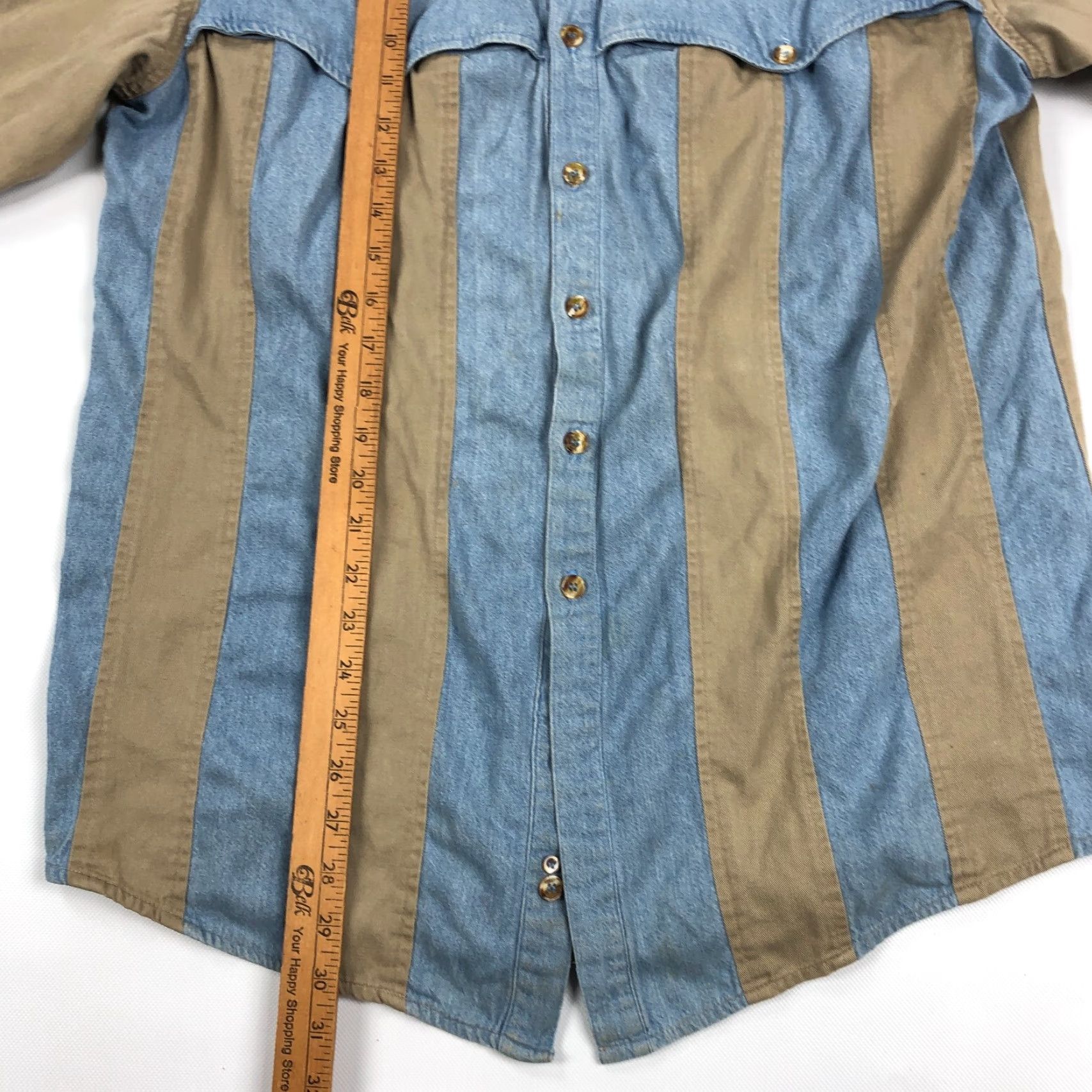 Vintage VINTAGE Spindle River Western Shirt Mens M Striped Denim Cowboy Size US M / EU 48-50 / 2 - 7 Thumbnail