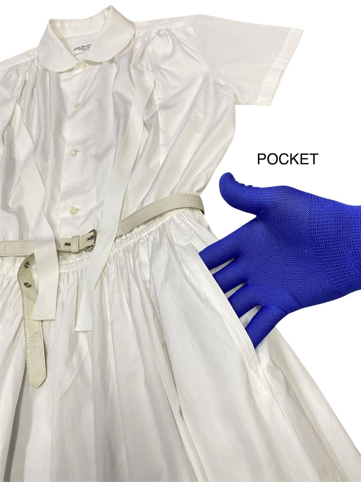 Comme des Garcons Comme Des Garçons AD2001 Cotton Poplin Midi Dress Size M / US 6-8 / IT 42-44 - 12 Thumbnail