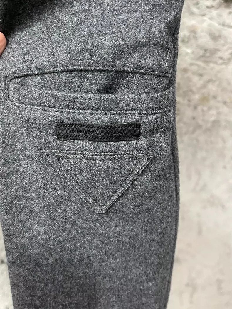 Prada Prada Wool Patch Triangular Logo Pants-2506 Size US 44 / EU 60 - 5 Thumbnail