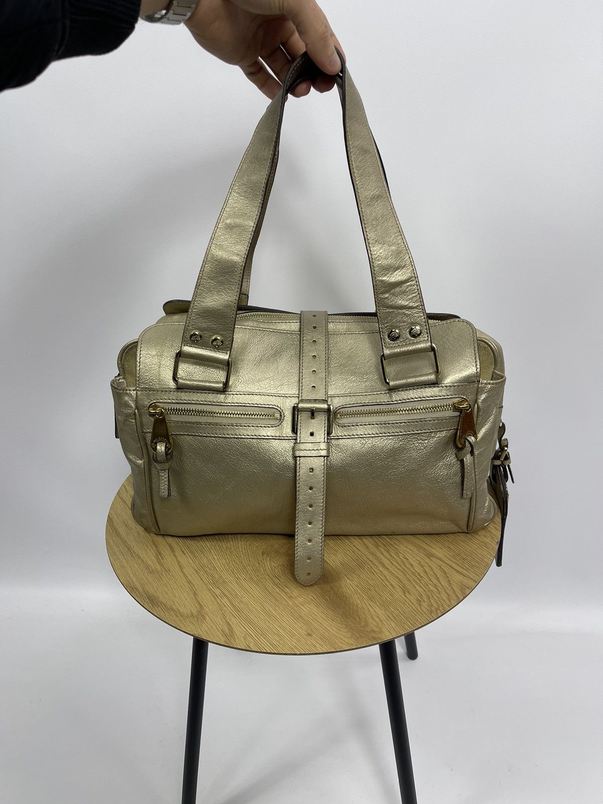 Mulberry Mulberry Gold Leather ShoulderBag with Gold Hardware England Size ONE SIZE - 1 Thumbnail