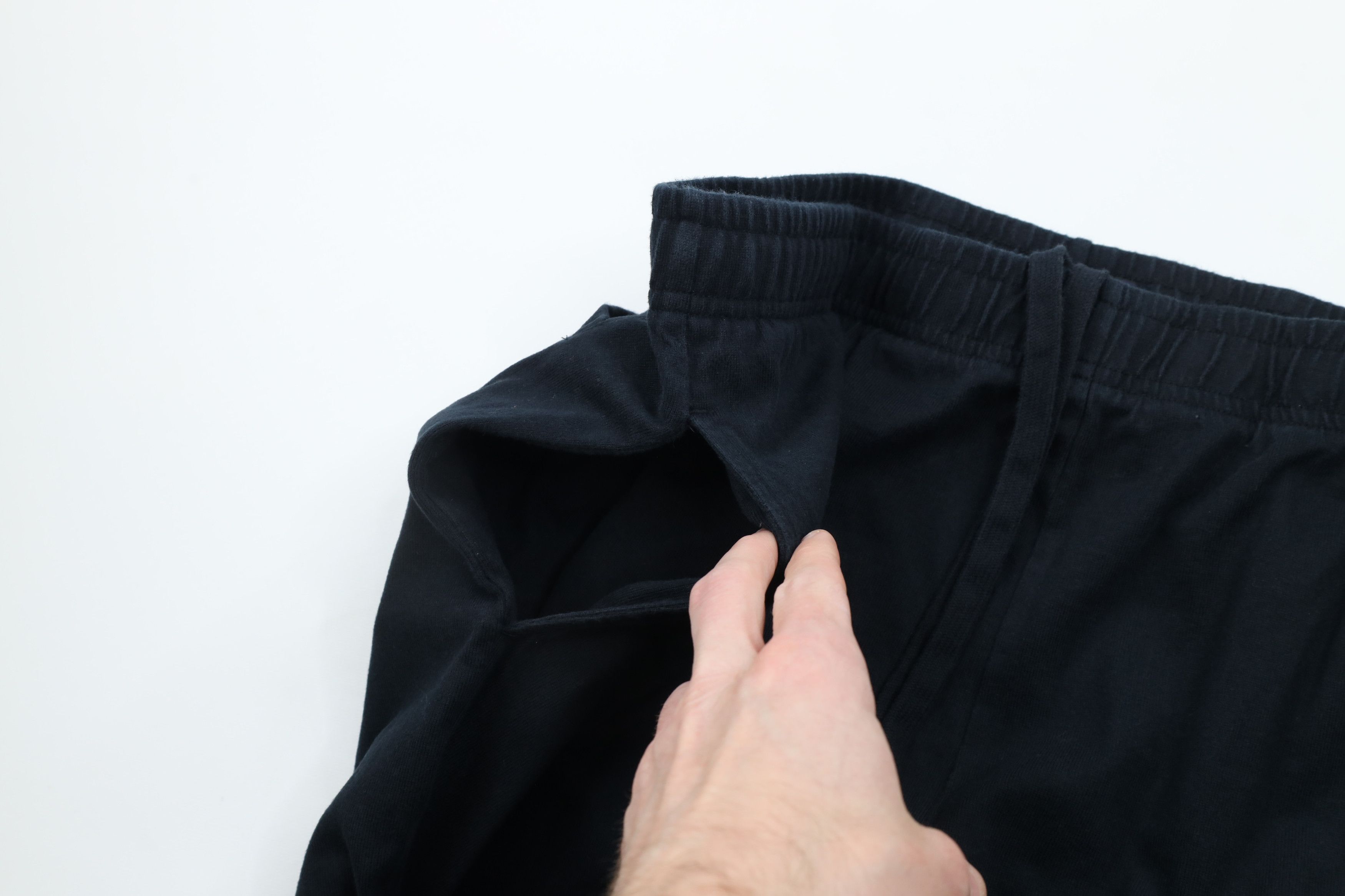 Lands' End × Vintage Vintage 90s Lands End Blank Wide Leg Sweatpants Pants Black Size US 36 / EU 52 - 5 Thumbnail