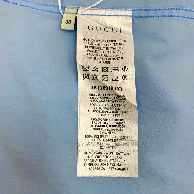 Gucci Gucci Blue logo embroidered cotton lapel single-breasted l Size XS / US 0-2 / IT 36-38 - 7 Thumbnail