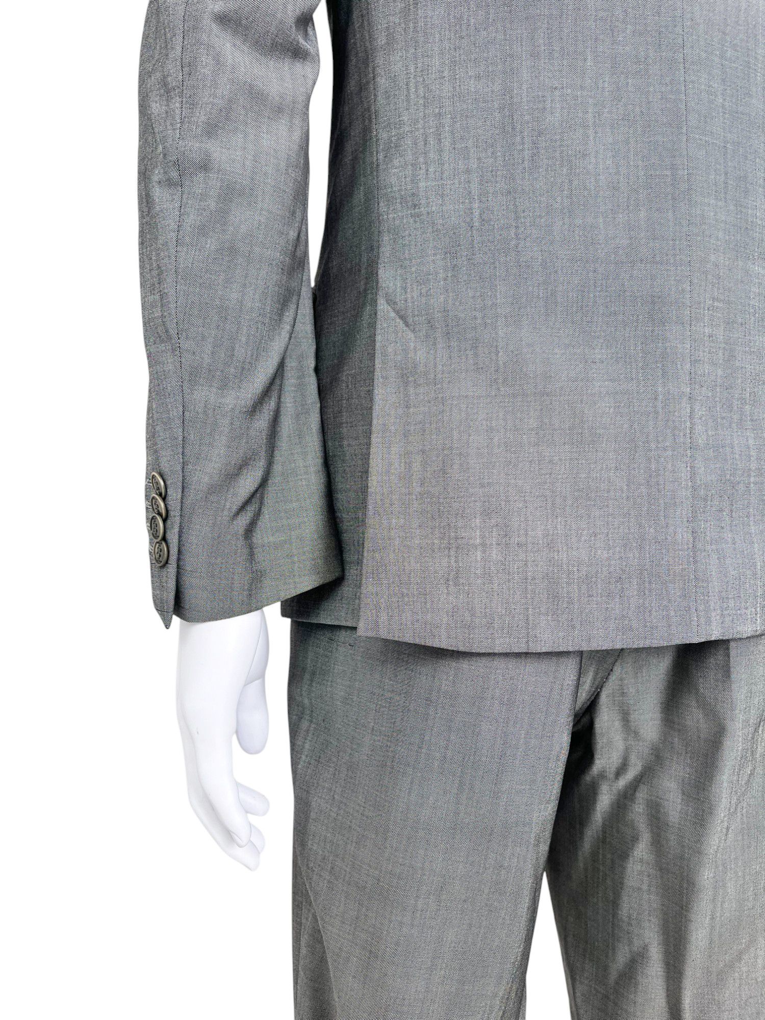 Thierry Mugler 1990's Grey Wool Suit Size 50R - 8 Thumbnail
