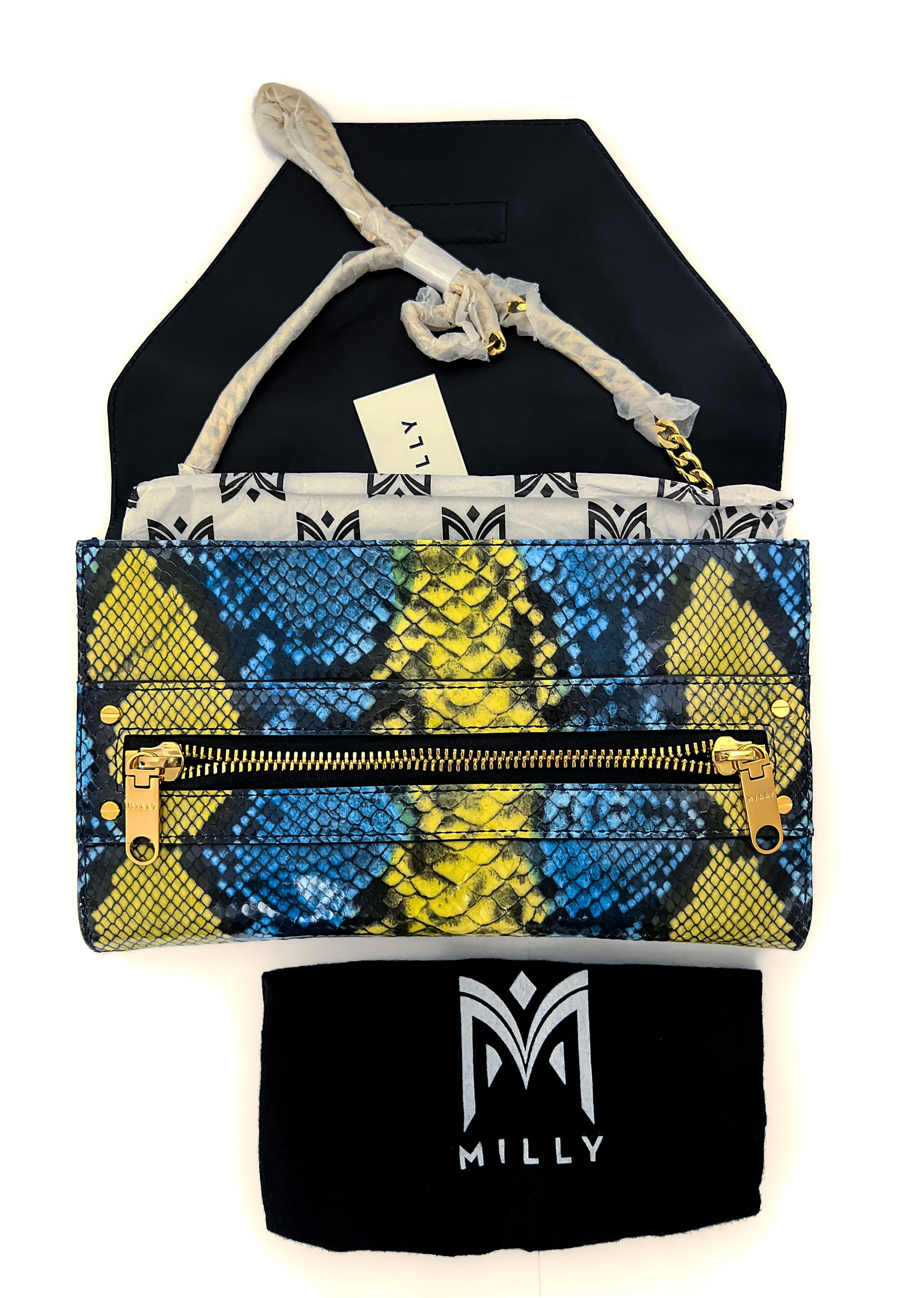 MILLY MILLY SNAKESKIN SHOULDER BAG NWT Size ONE SIZE - 3 Thumbnail