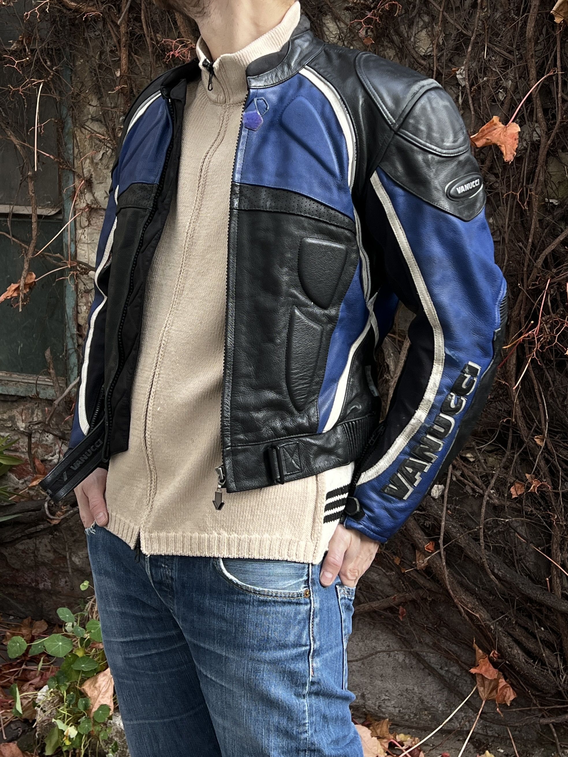 Japanese Brand VTG racing leather jacket biker balenciaga rick owens style Size US S / EU 44-46 / 1 - 7 Thumbnail
