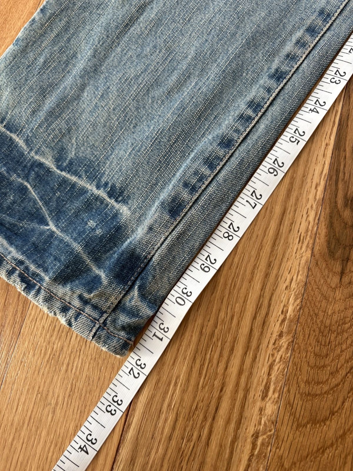PPFM PPFM Double Waist Distressed Jeans Faded Denim XL 36x32 Size US 36 / EU 52 - 20 Thumbnail