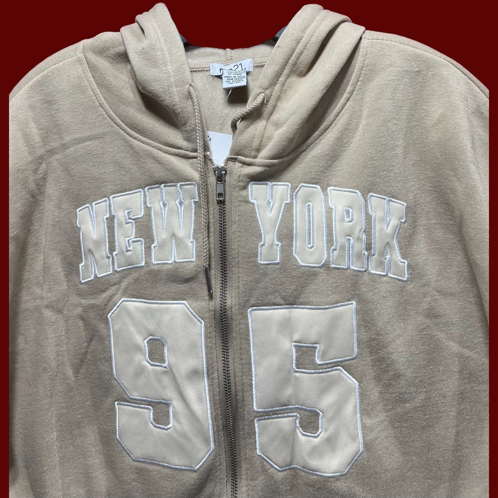 rue21 Rue 21 - Women's Long Sleeve Hooded Sweatshirt - Beige - Ext Size XL / US 12-14 / IT 48-50 - 11 Thumbnail