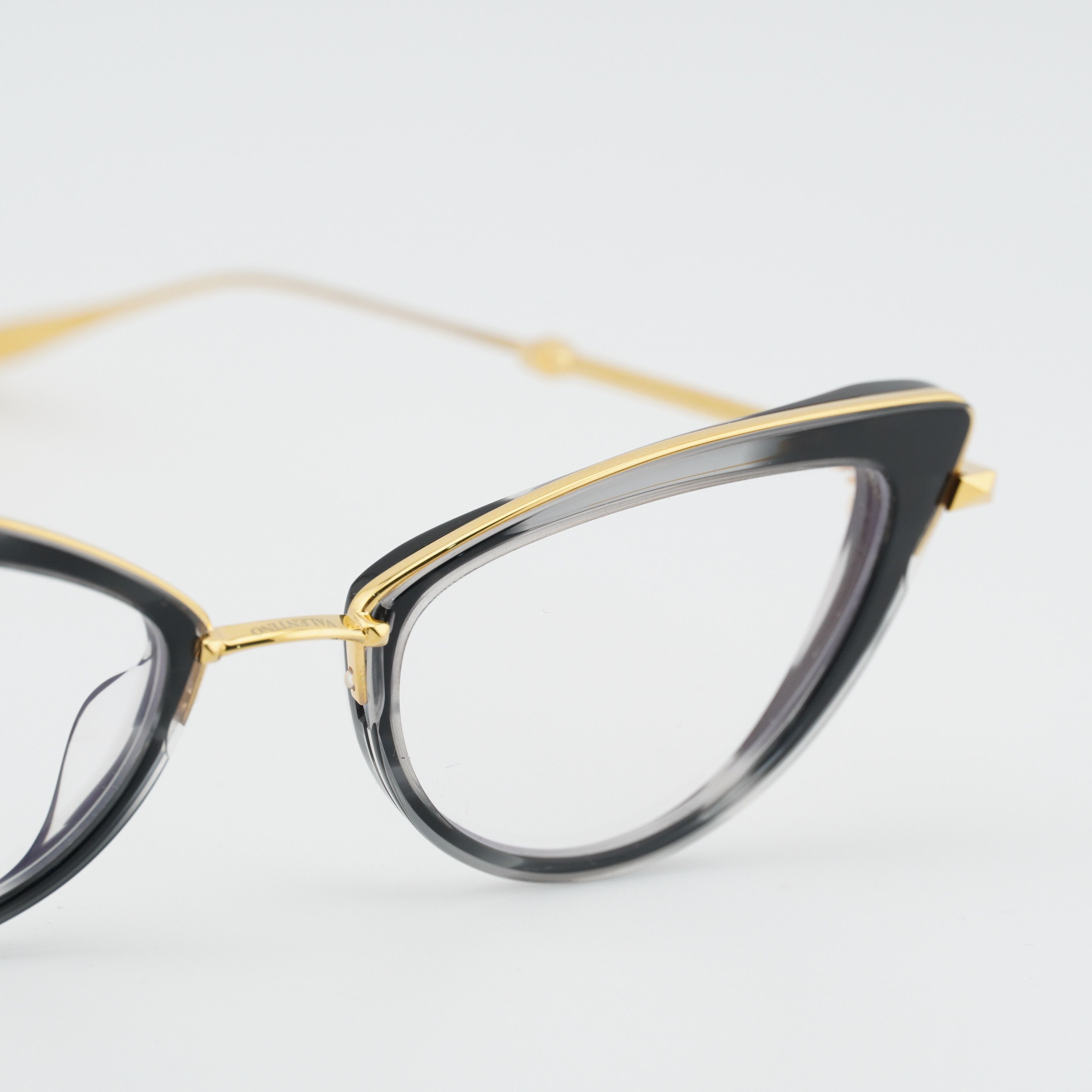 Valentino Valentino V-DAYDREAM VLX-123A-CH Eyeglasses Black/Gold 51mm Size ONE SIZE - 9 Thumbnail