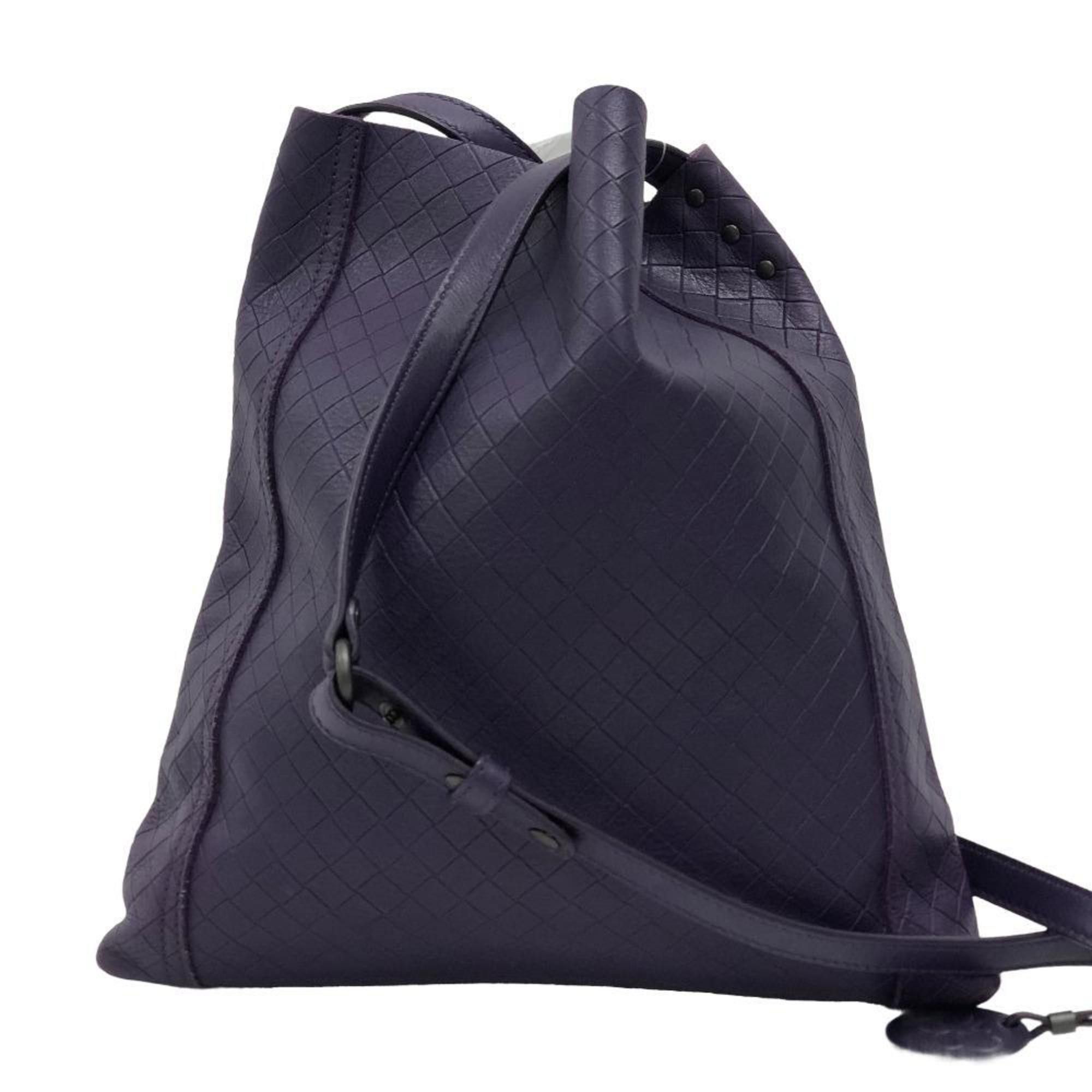 image of Bottega Veneta Intreccio Mirage Shoulder Bag Purple Women's
