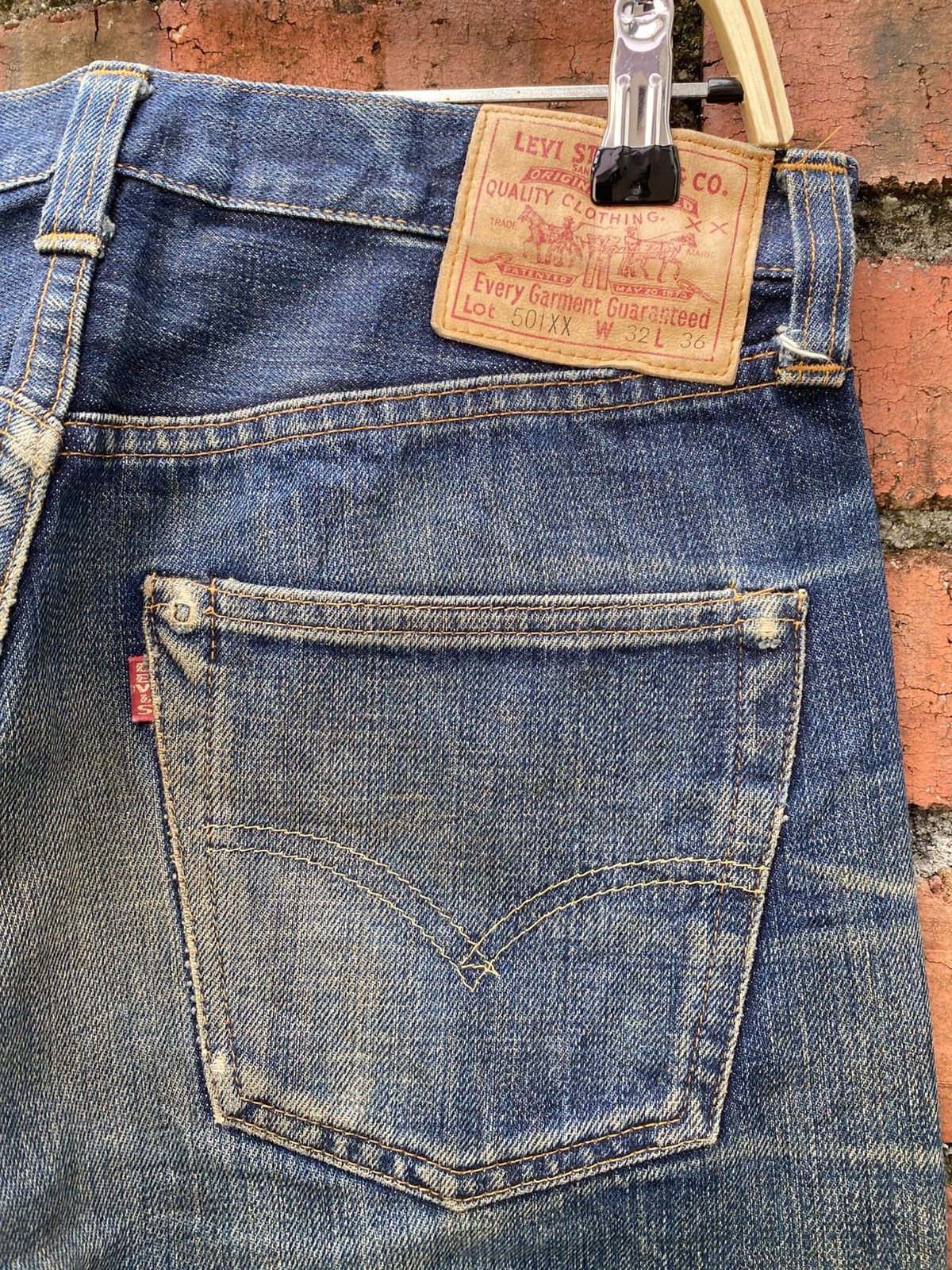 Levi's × Levi's Vintage Clothing × Vintage W31x30.5 vintage levi's 501xx redline big E denime USA Size US 31 - 5 Thumbnail