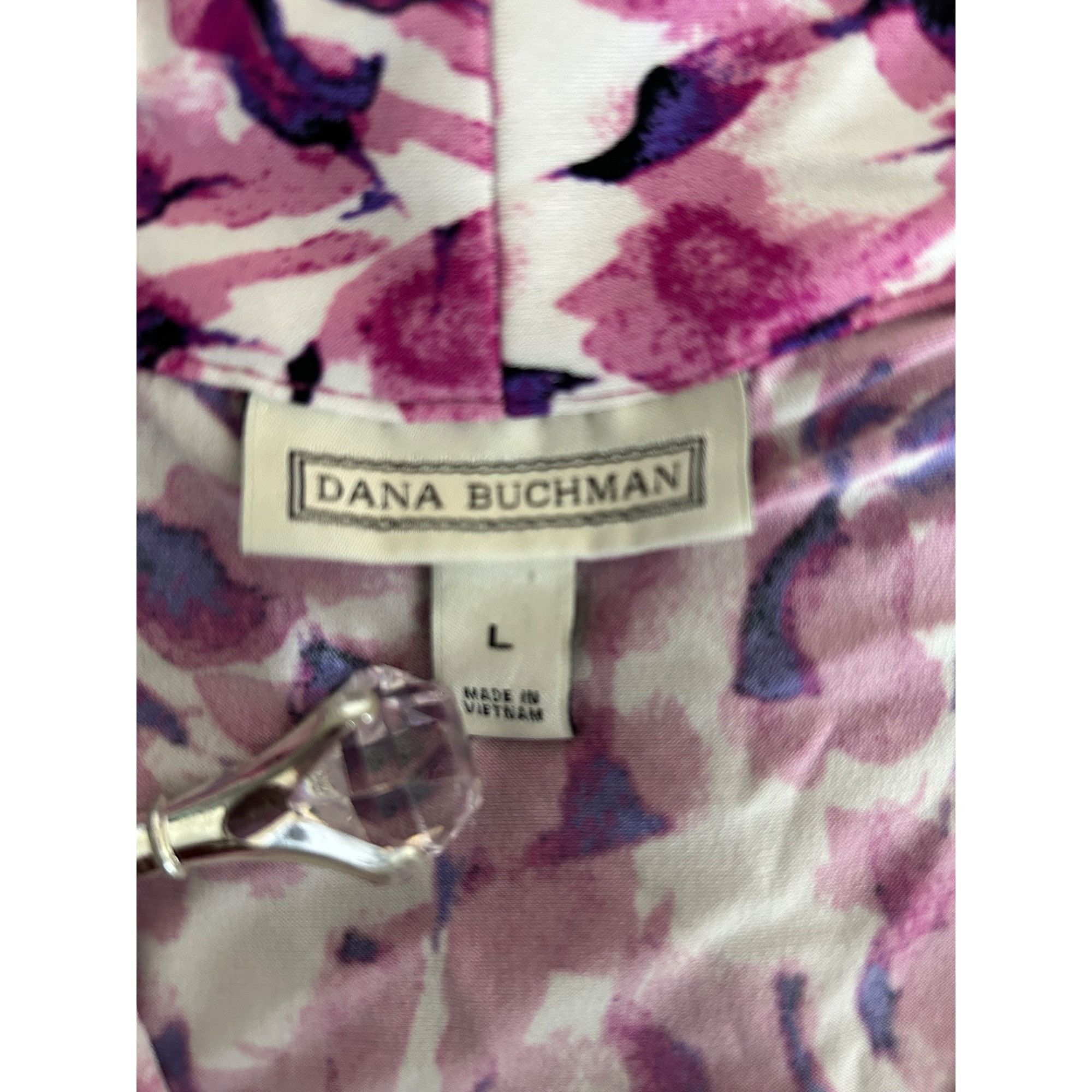 Other Dana Buchanan Women's Sleeveless Pink & Purple Stretch Shir Size L / US 10 / IT 46 - 8 Thumbnail