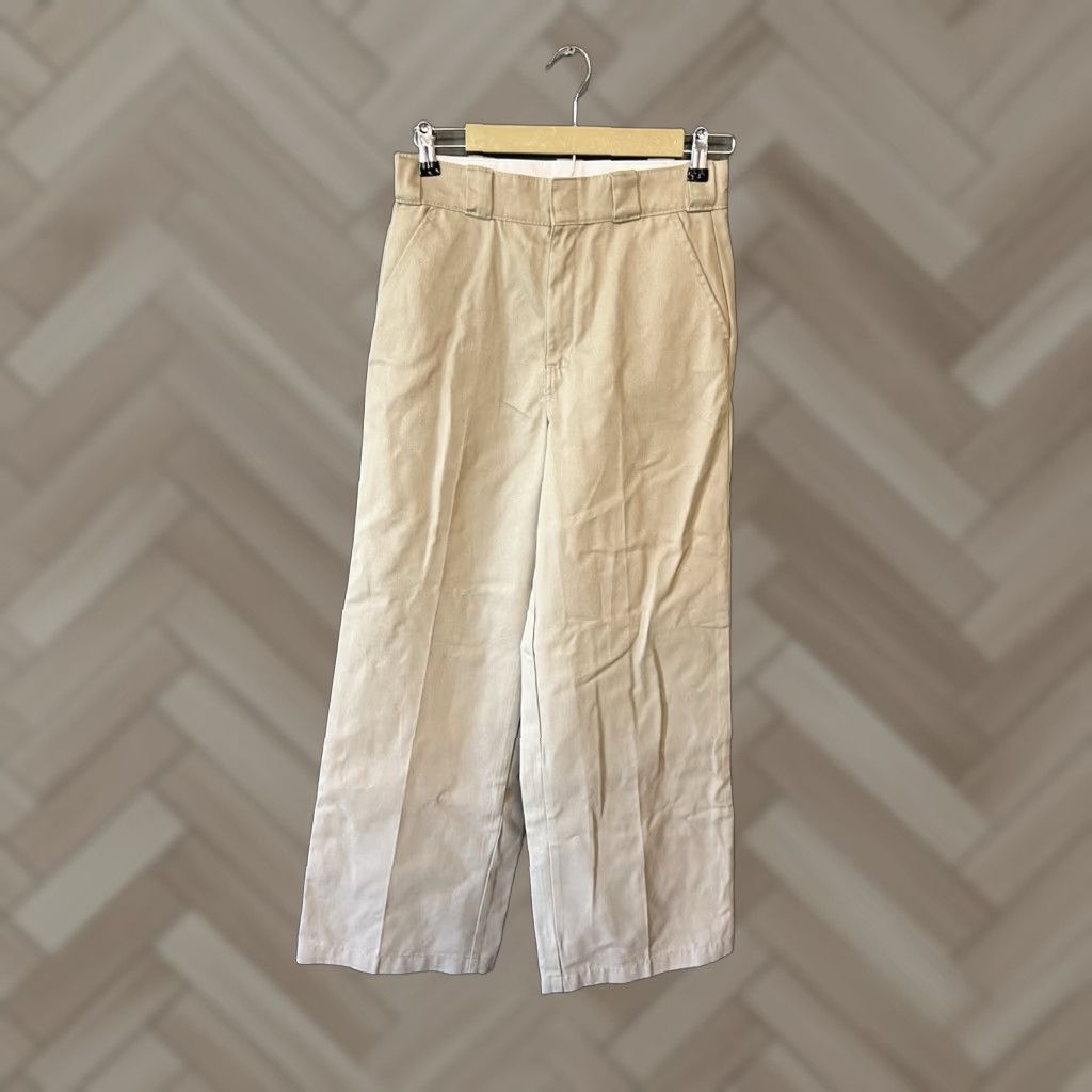 Dickies Dickies Womens Pants Wide-Leg Chino Beige 27 Regular 30in Inseam Womens Size 27" / US 4 / IT 40 - 1 Thumbnail