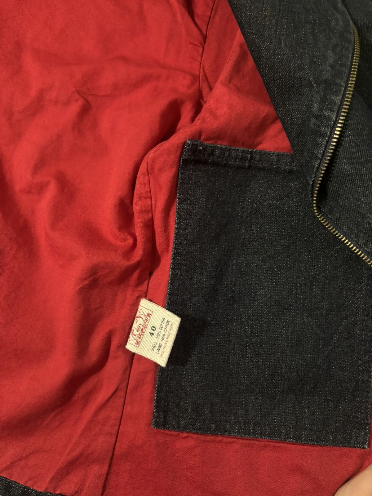 Evisu Evisu Dark Navy Biker Denim Jacket Size US XXS / EU 40 - 5 Thumbnail