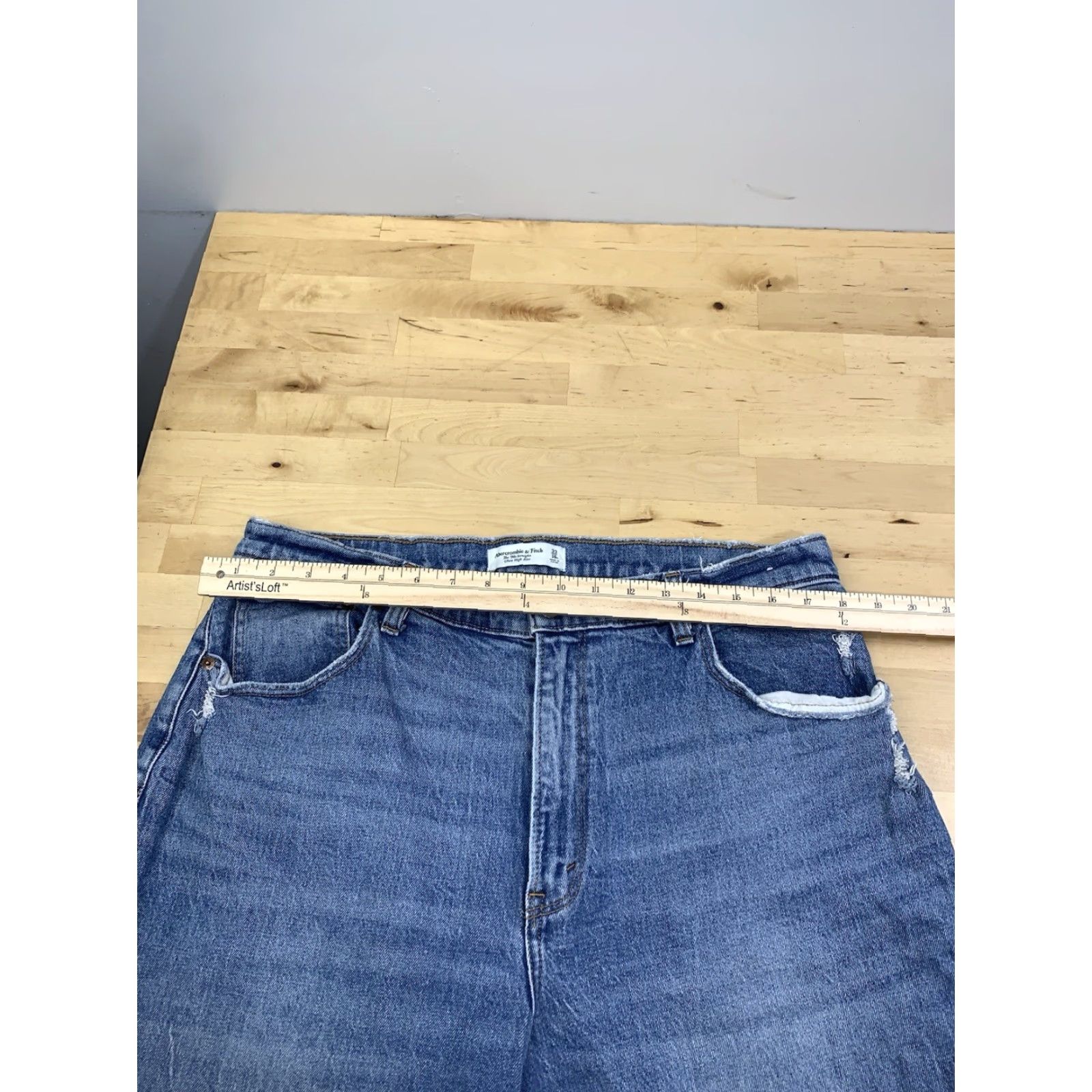 Abercrombie & Fitch Abercrombie & Fitch Jeans 33/16r Blue 90's Straight High Rise Curve Love Womens Jeans 30 In Inseam Size 24" / US 00 / IT 34 - 6 Thumbnail