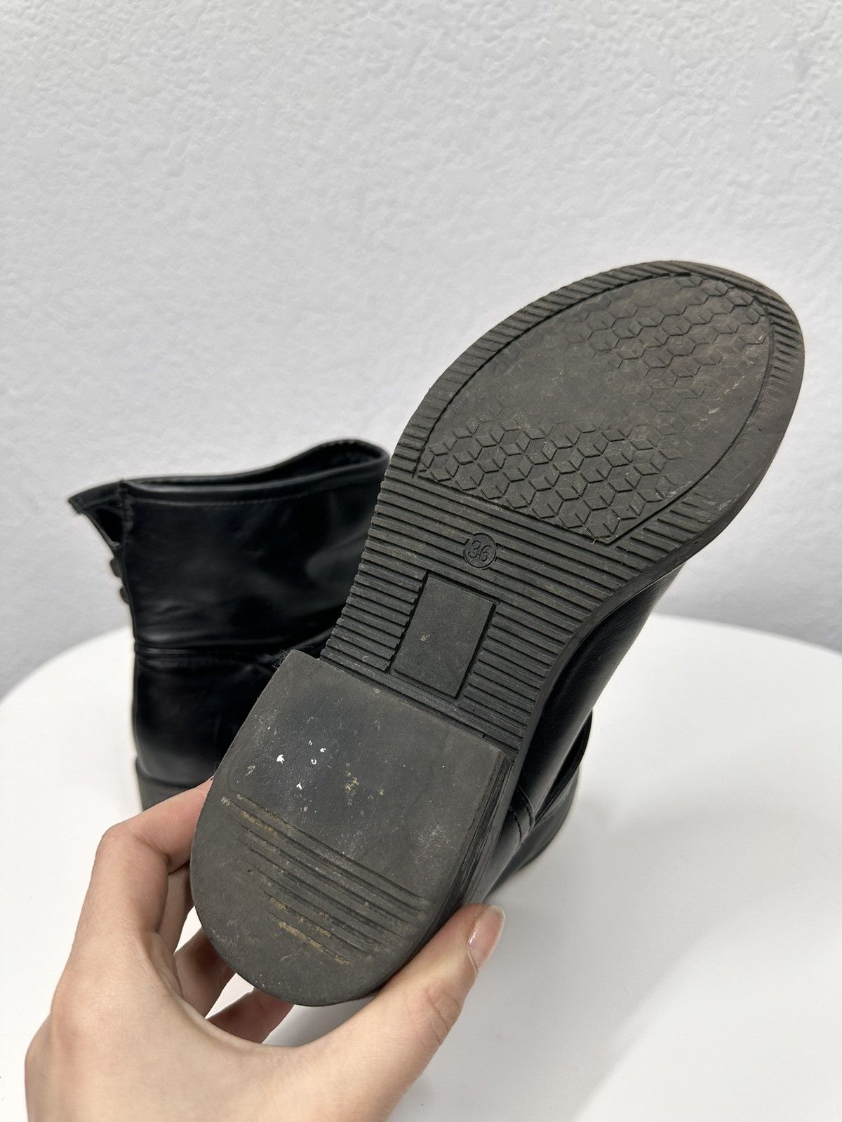 New Rock Vintage Leather Metal AS 98 Boots Rare Kapital Vibe Rick Size US 6 / IT 36 - 10 Thumbnail