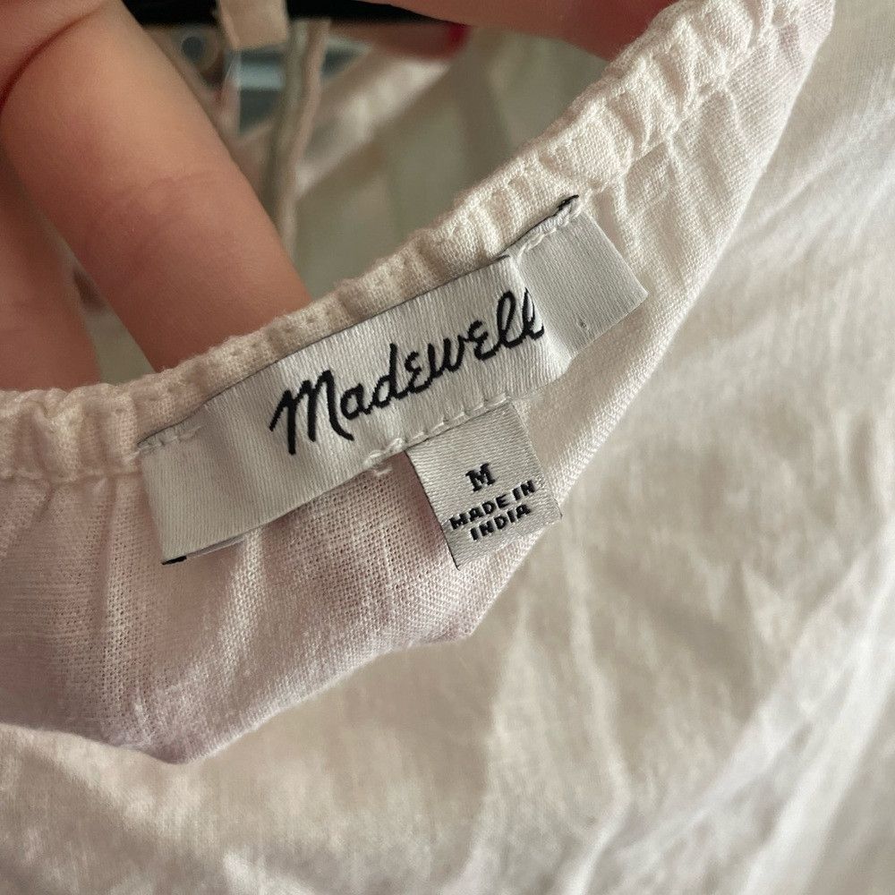 Madewell White Madewell short sleeve crochet blouse Size M / US 6-8 / IT 42-44 - 2 Thumbnail