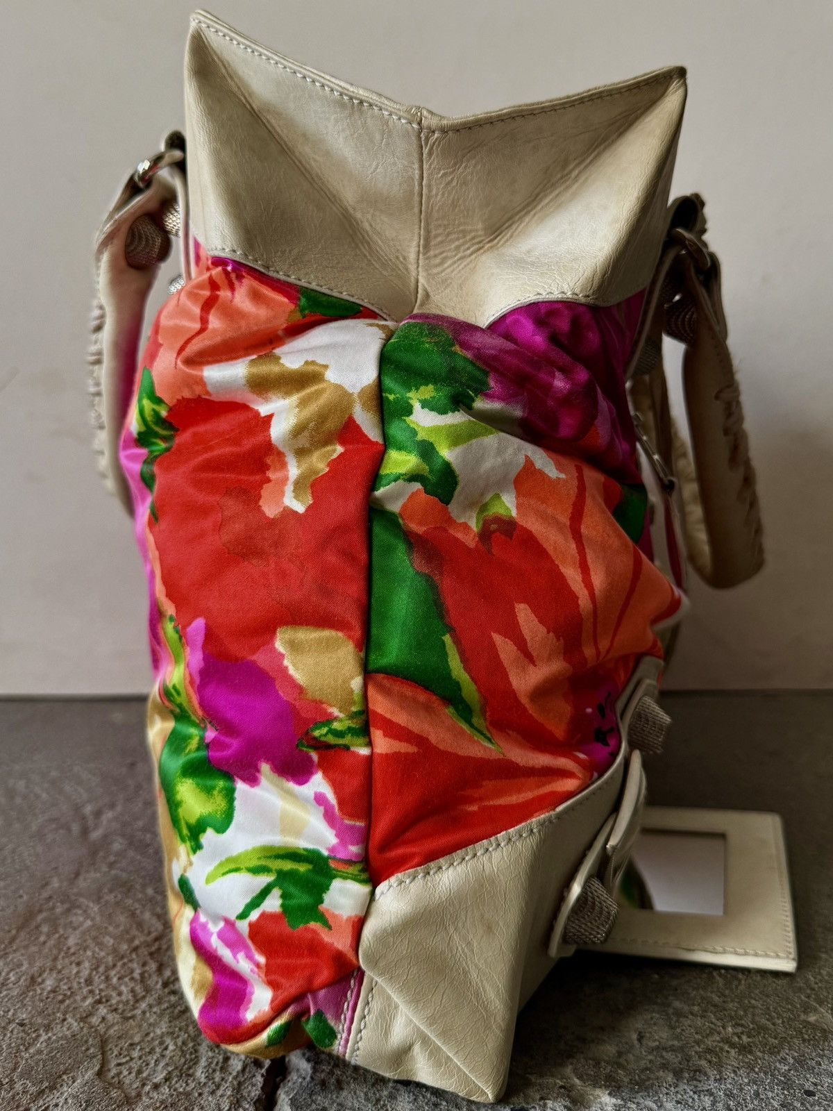 Balenciaga Balenciaga - 2000’s - Classic Motocross - Floral Satin Bag Size ONE SIZE - 9 Thumbnail